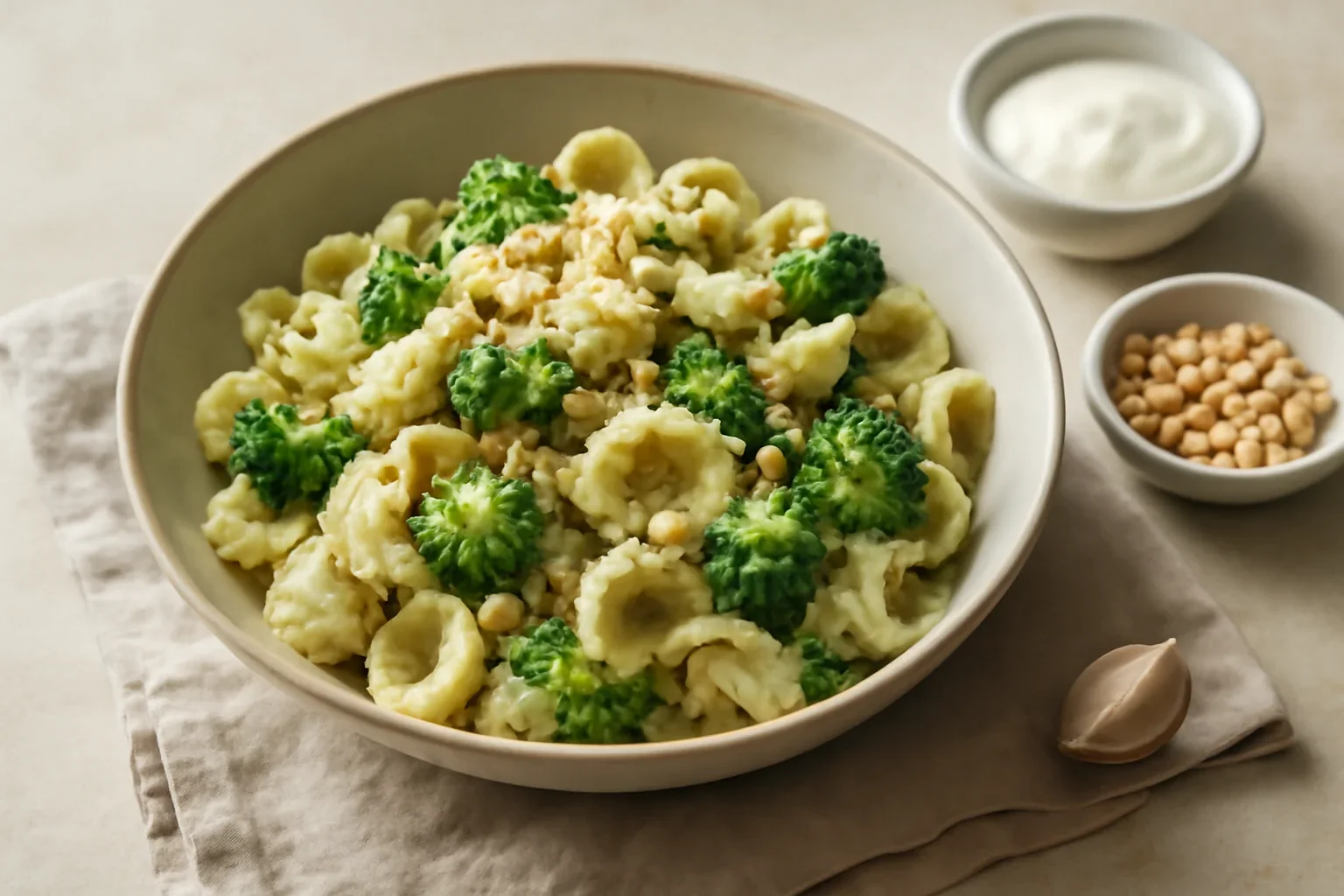 Paste cu broccoli si seminte de pin