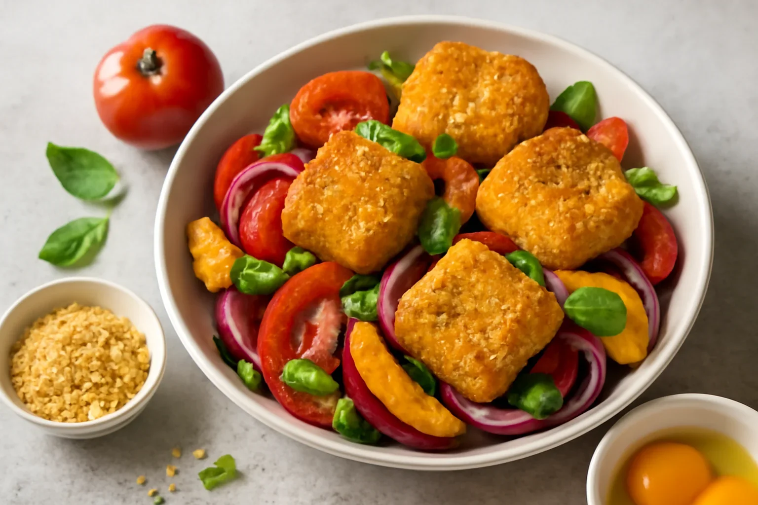Salata cu branza pane la air fryer
