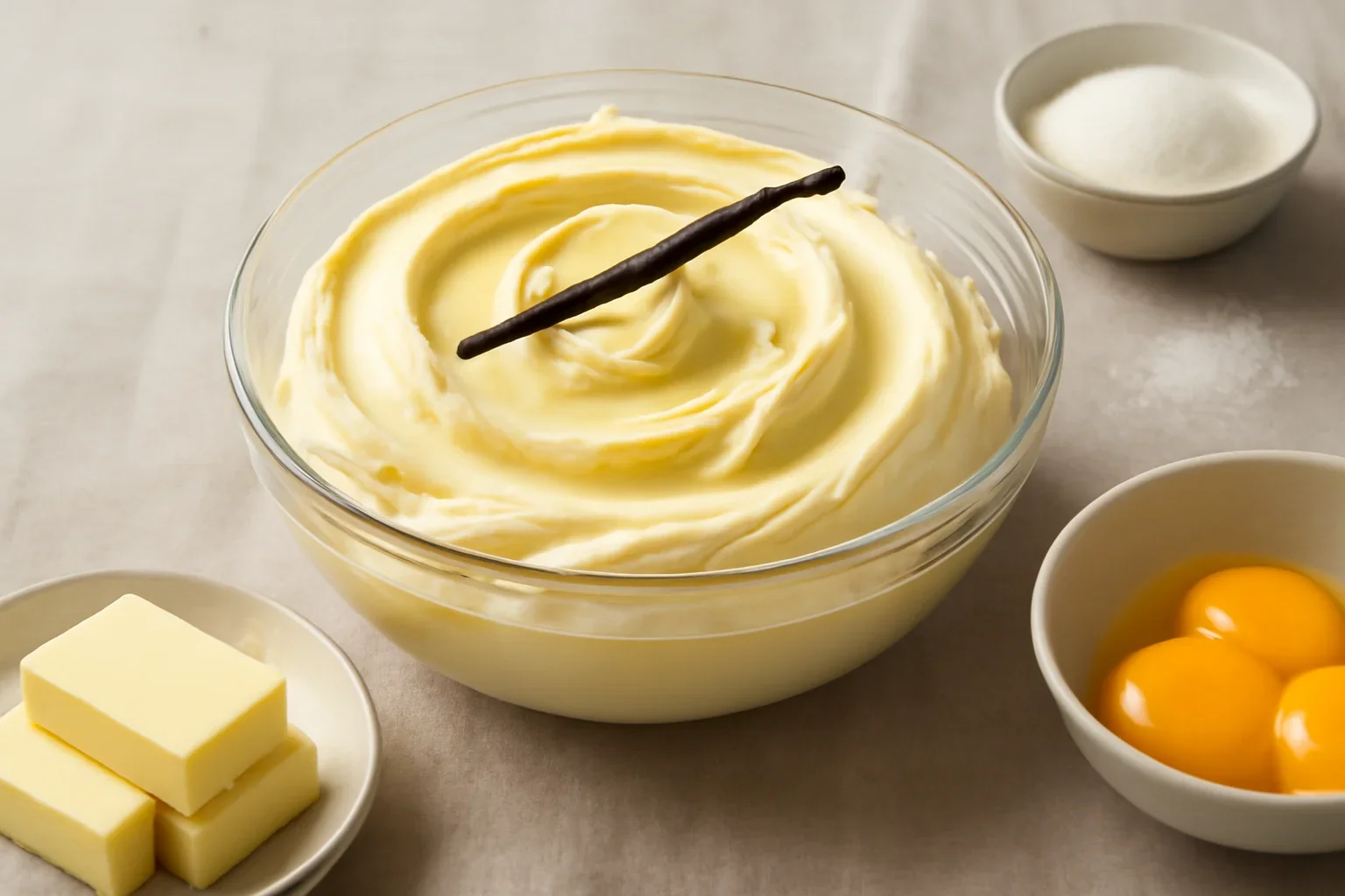 Crema de vanilie cu unt pentru tort sau prajituri – crema mousseline