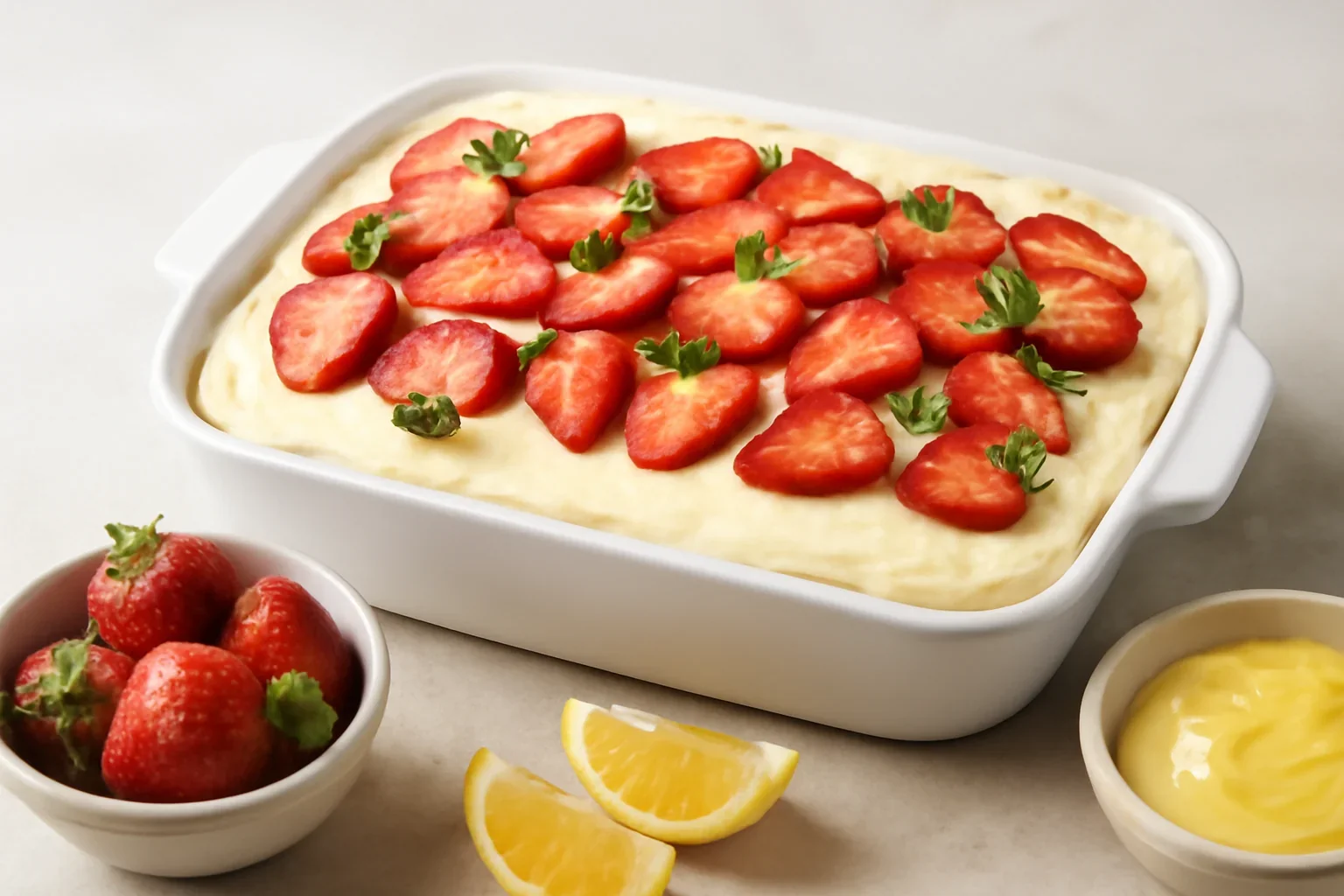 Tiramisu cu lamaie si capsuni