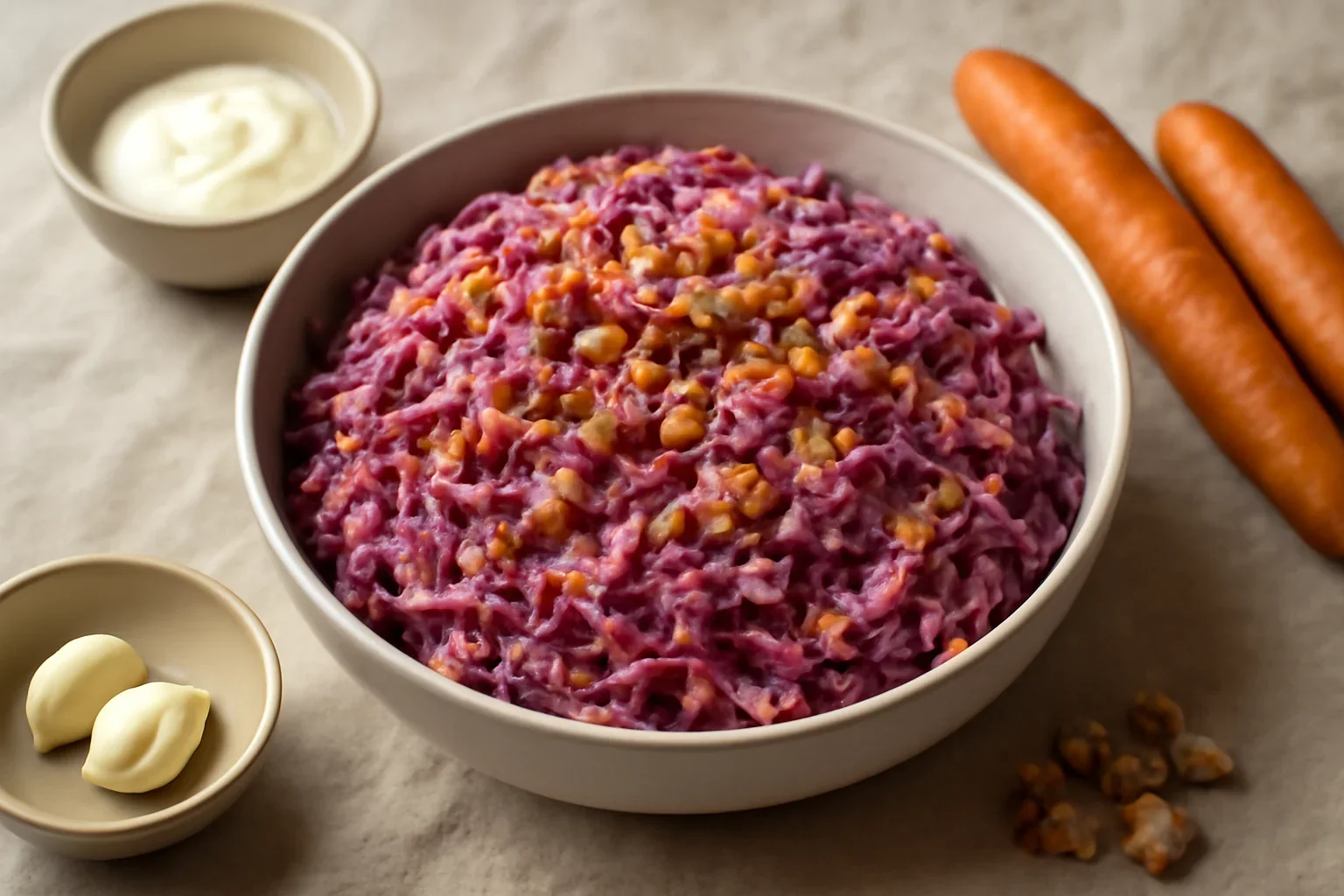 Salata de varza rosie si morcovi