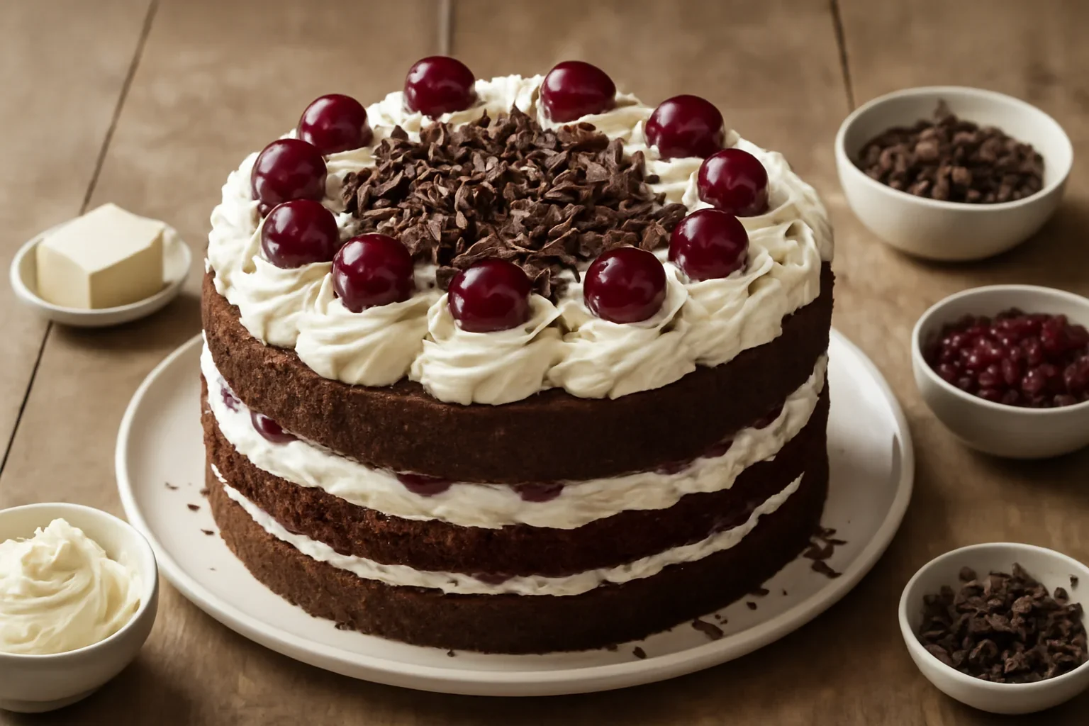 Tort Padurea Neagra reteta originala de tort cu cirese si frisca