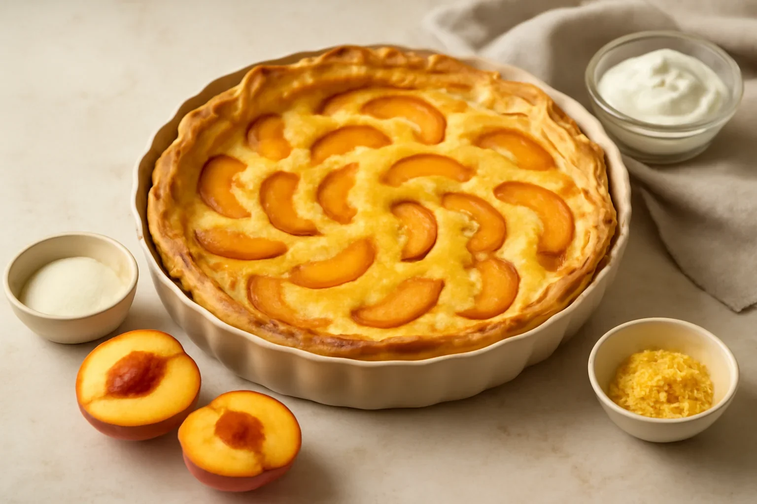 Cheesecake cu piersici