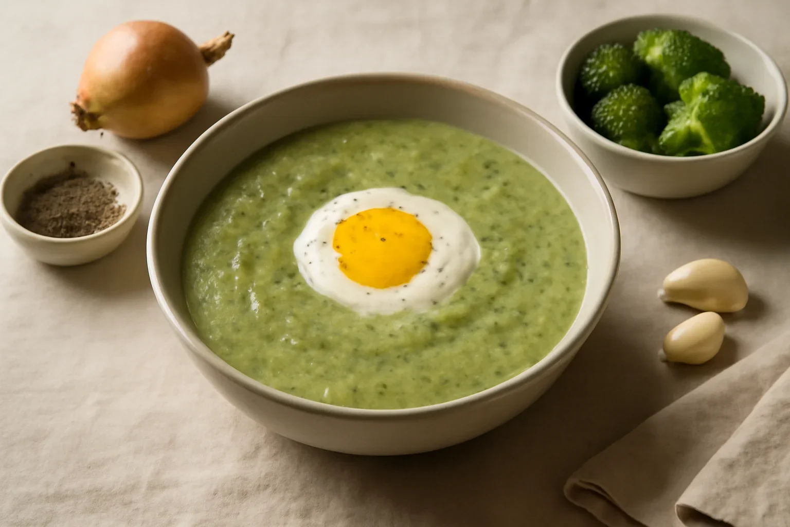 Supă cremă de broccoli