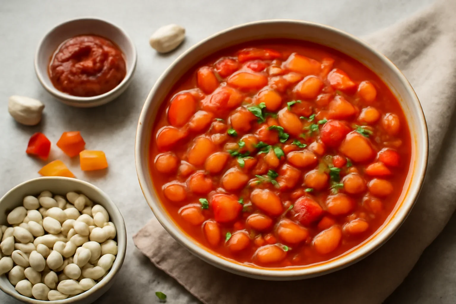 Ciorbă de fasole boabe de post – în stil gulaș (bab gulyas vegan)