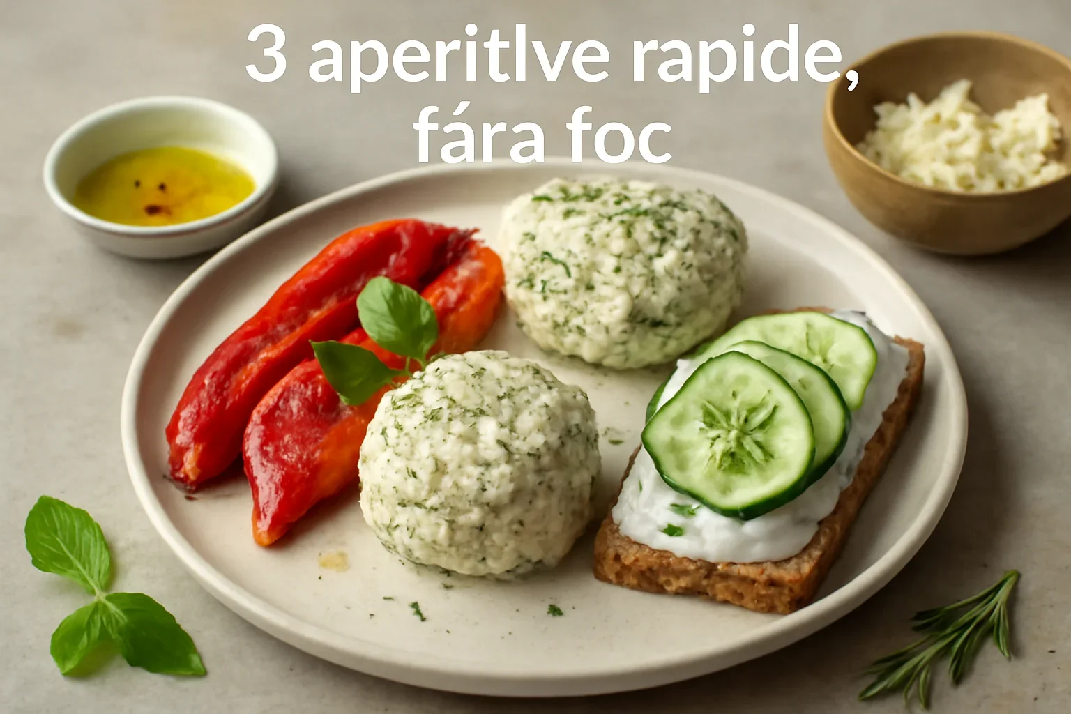 3 aperitive rapide, fără foc