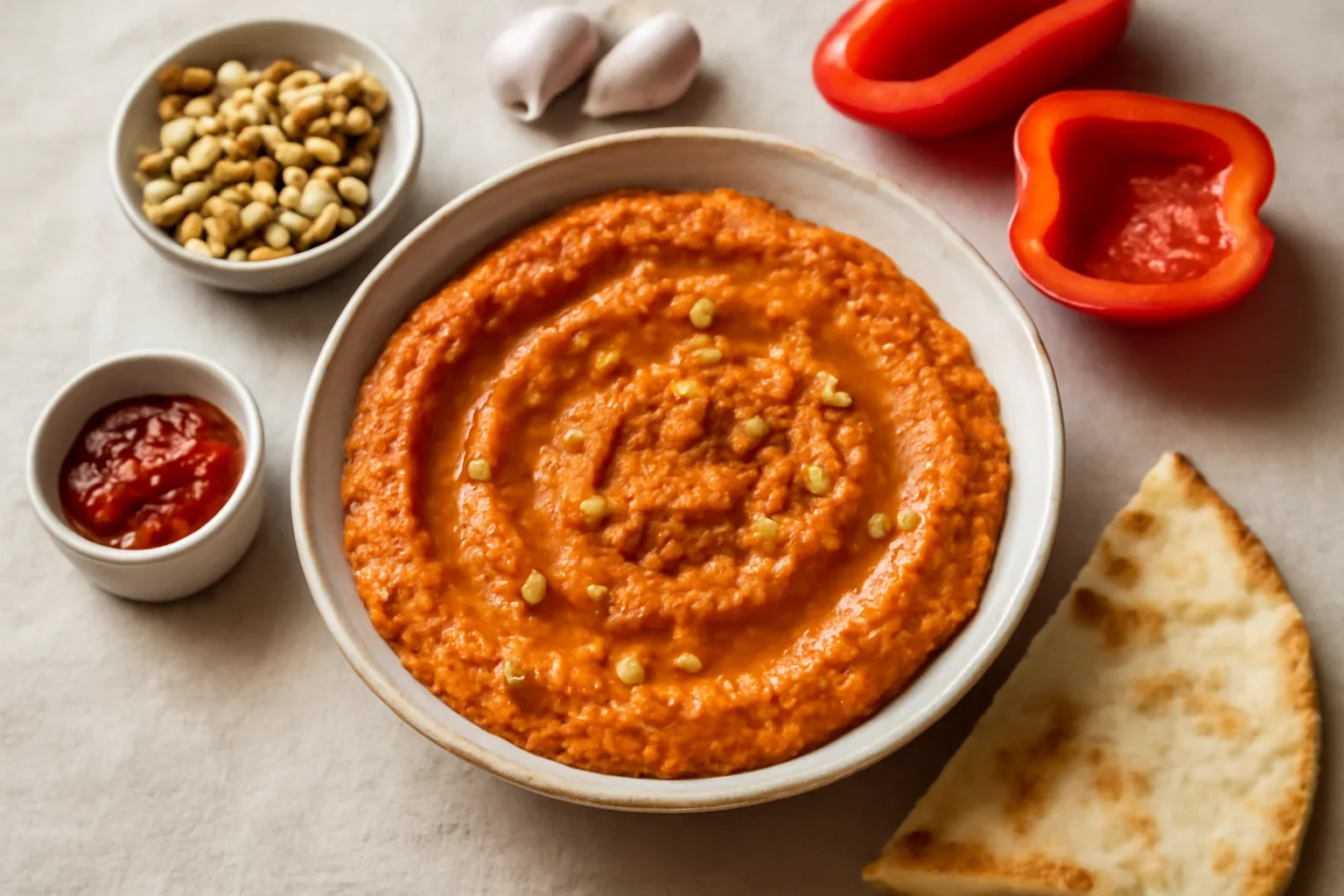 Muhammara pasta de ardei copti cu nuci