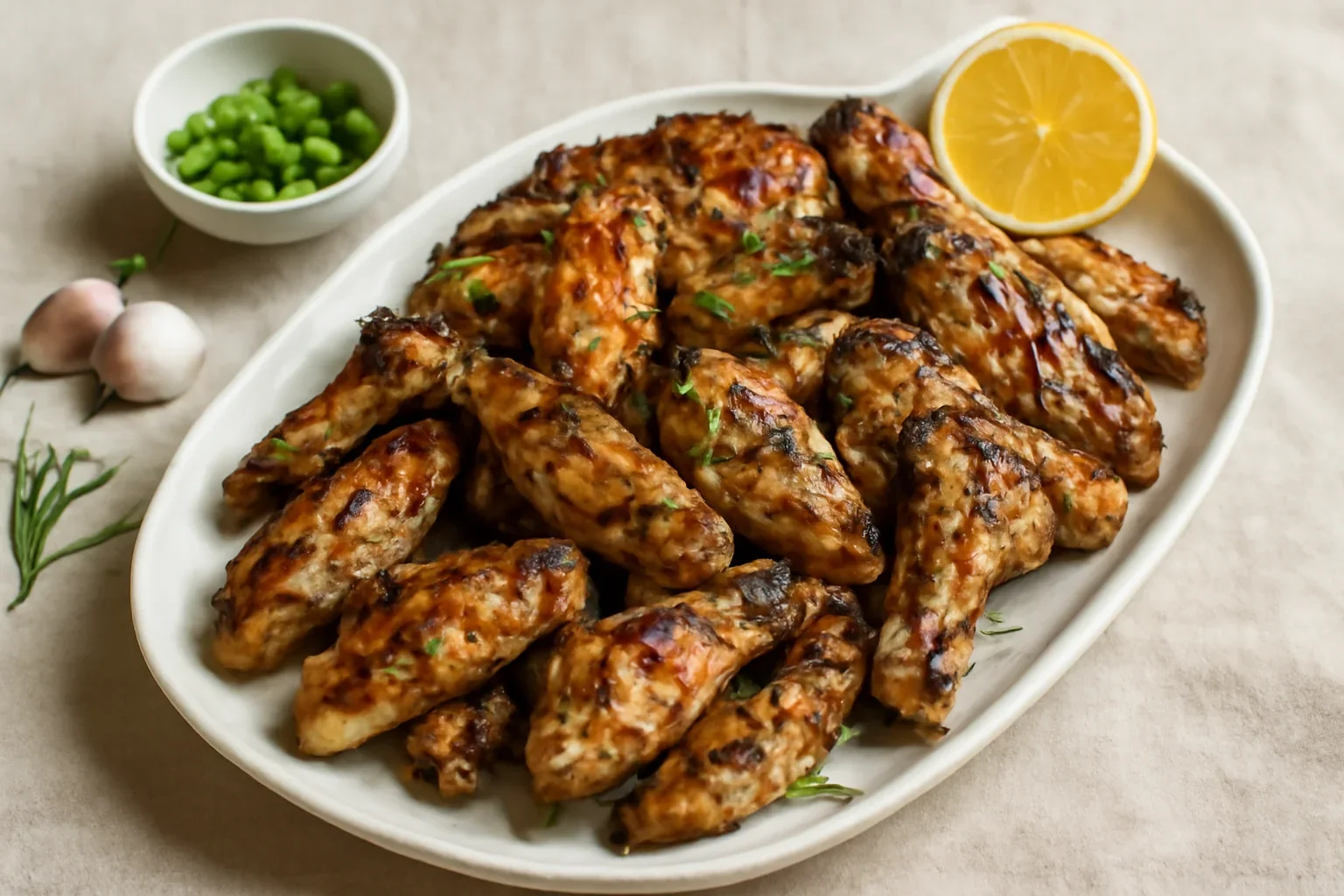 Aripioare de pui marinate la grătar