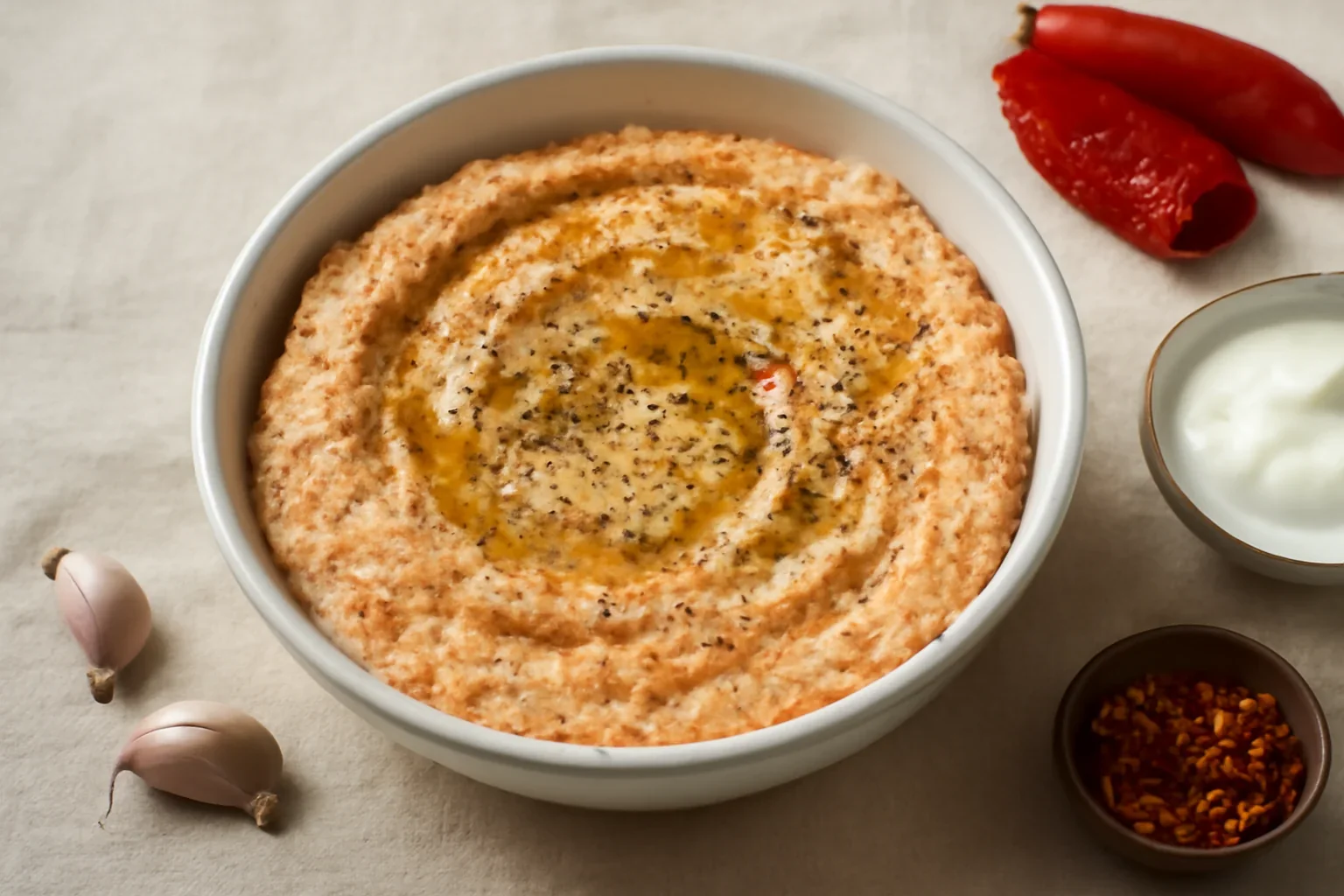 Cremă de brânză feta sau telemea cu ardei copți și usturoi – rețeta grecească de htipiti
