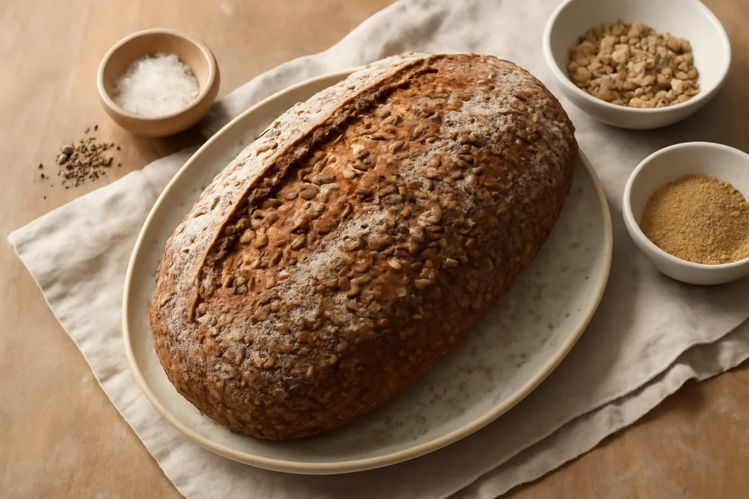 Pâine neagră de casă – rețeta de pâine cu făină de secară, făină neagră și semințe