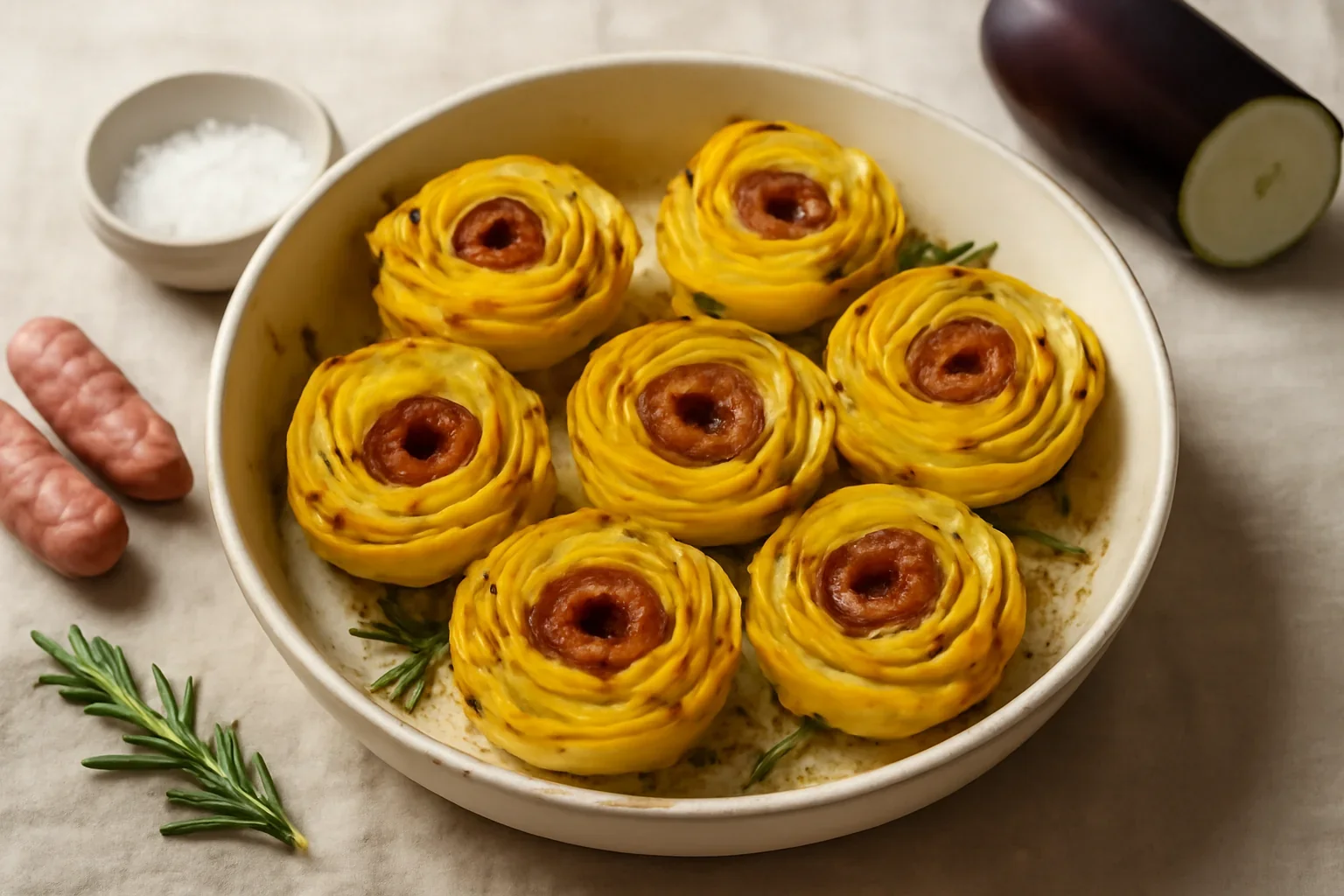 Aperitive flori din cartofi