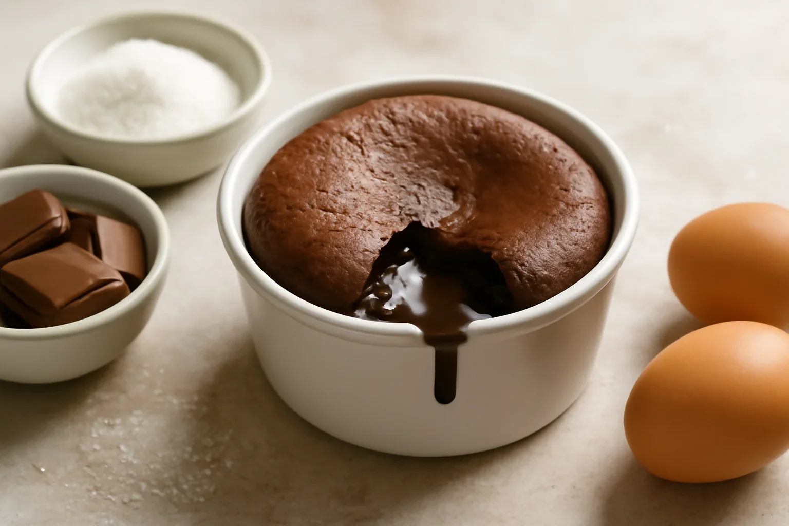 Lava cake, vulcan de ciocolata, reteta simpla