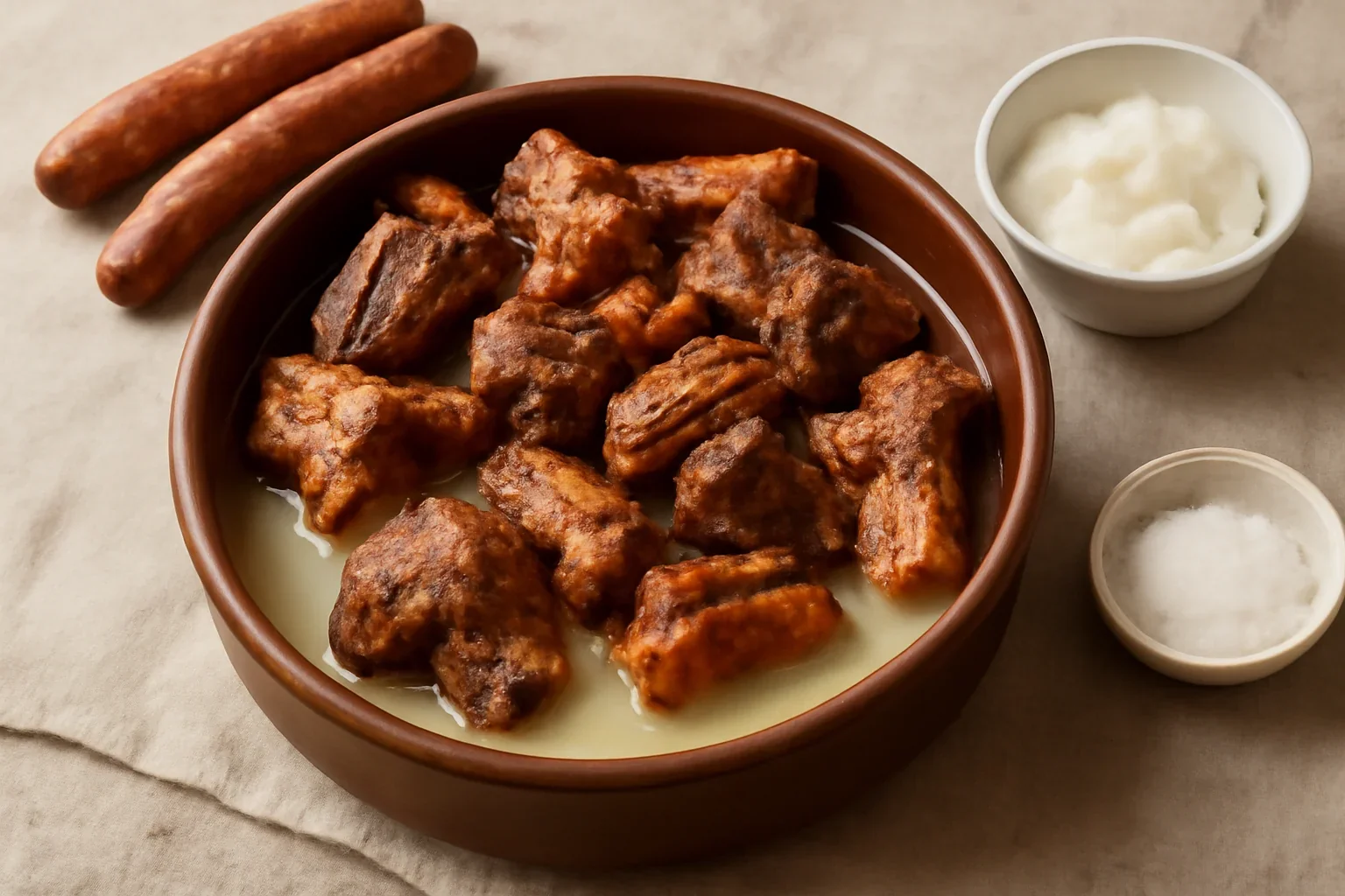 Carne la garnita friptura in untura reteta traditionala