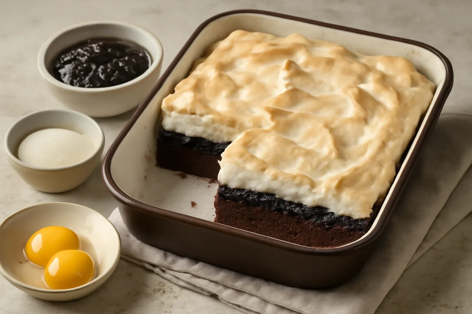 Prajitura cu dulceata si bezea