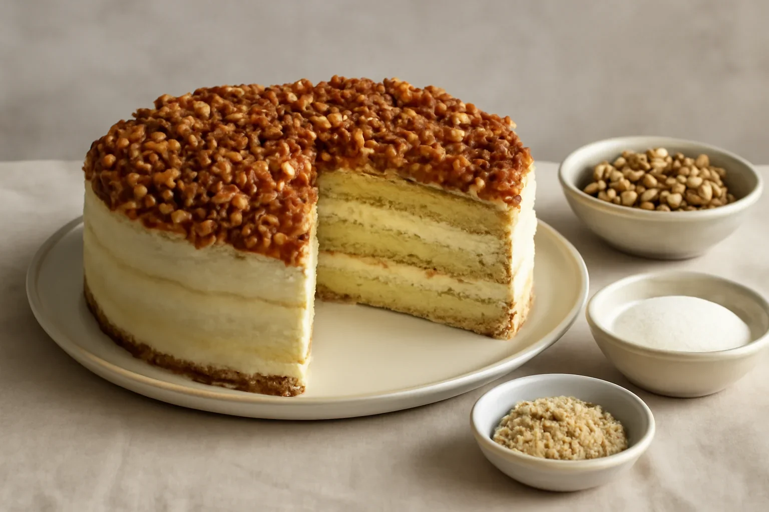 Tort egiptean cu nuci caramelizate