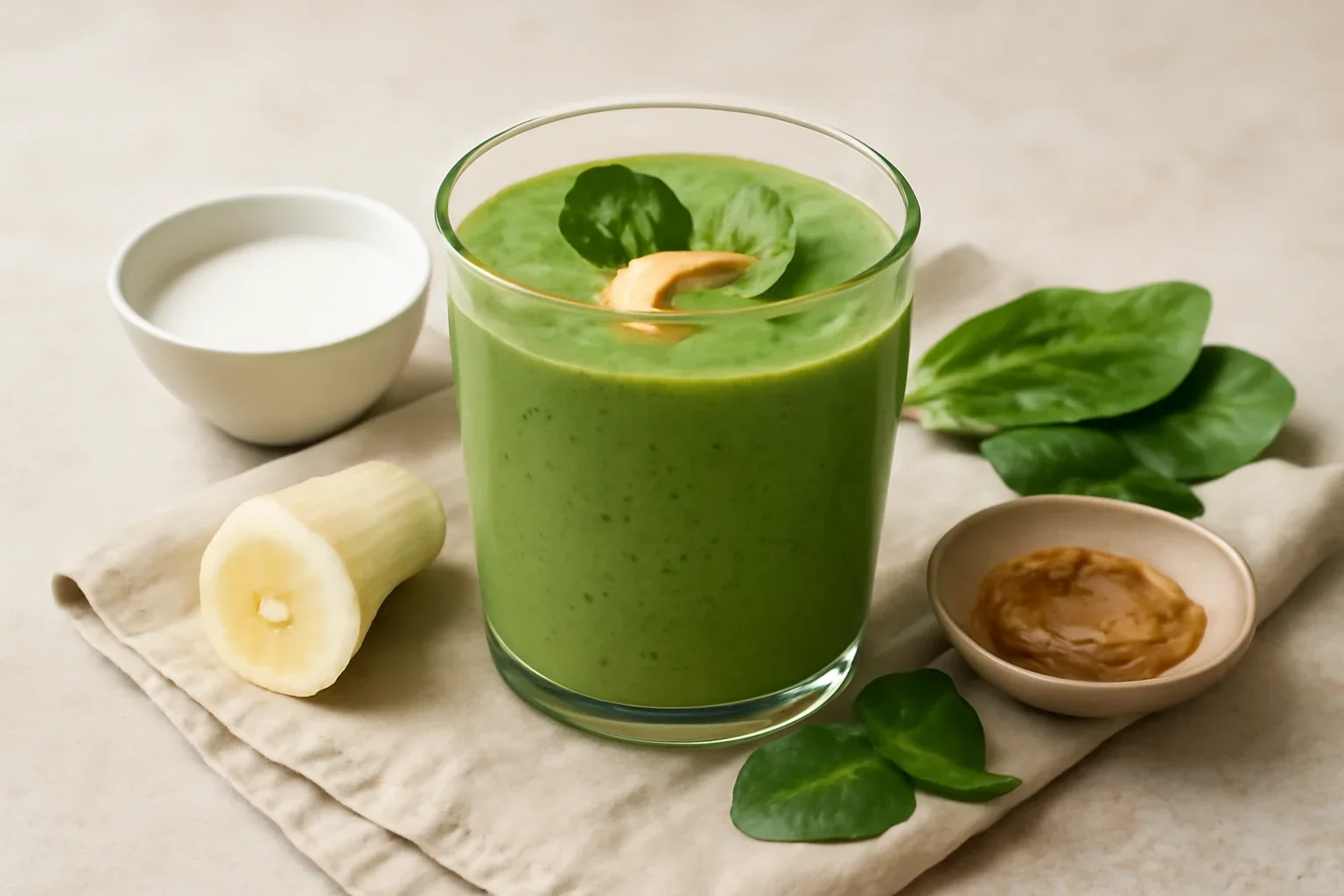 Smoothie rece de cocos și spanac