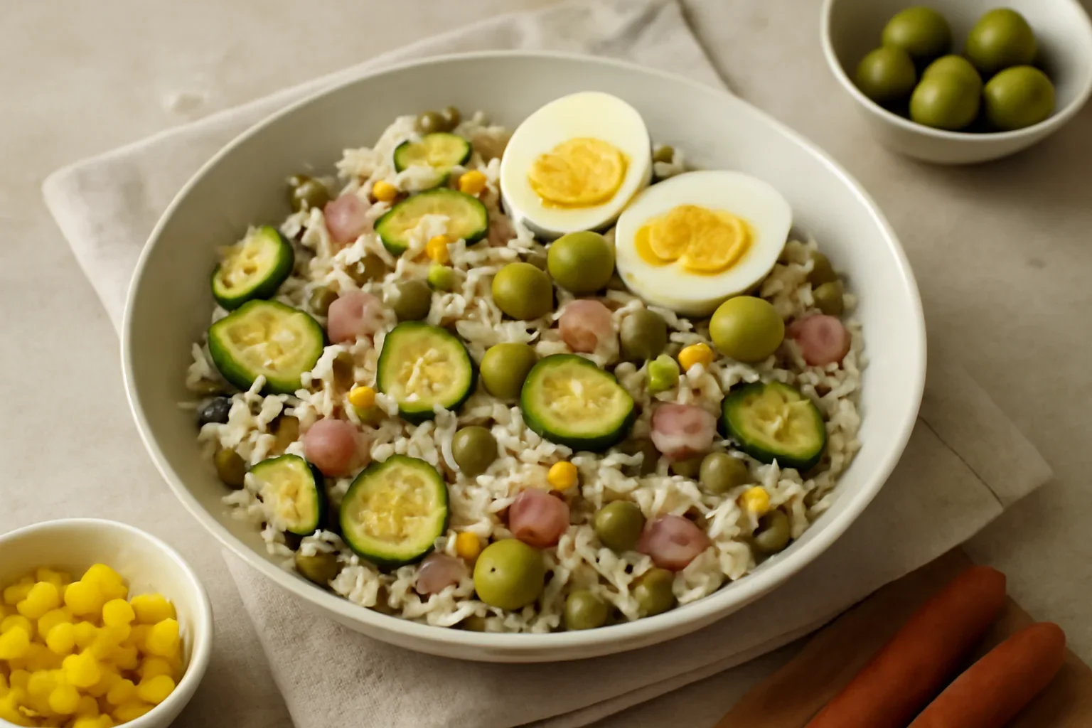 Salata cu orez si dovlecei