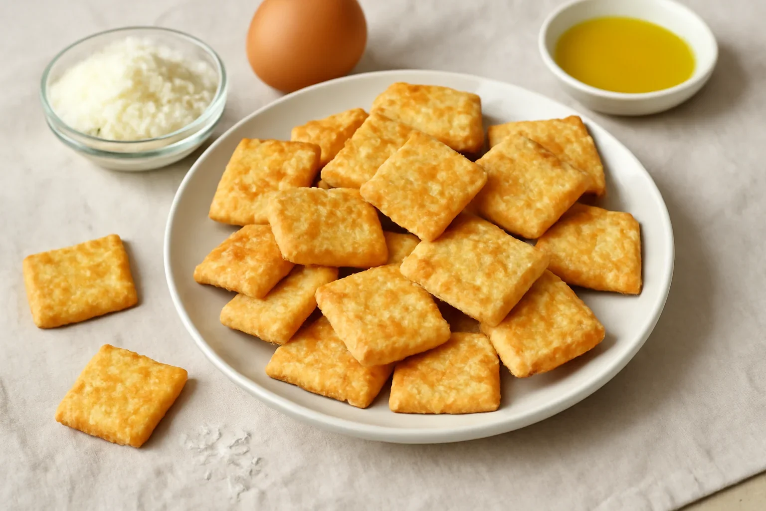 Biscuiti sarati cu parmezan – crackers de casa