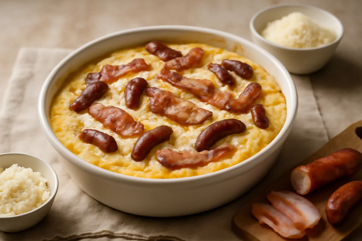 Mamaliga cremoasa cu 4 feluri de branza