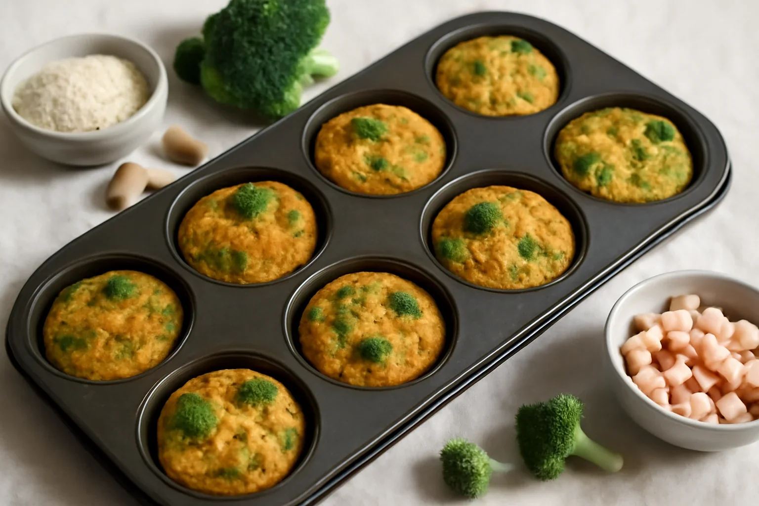 Muffins cu broccoli