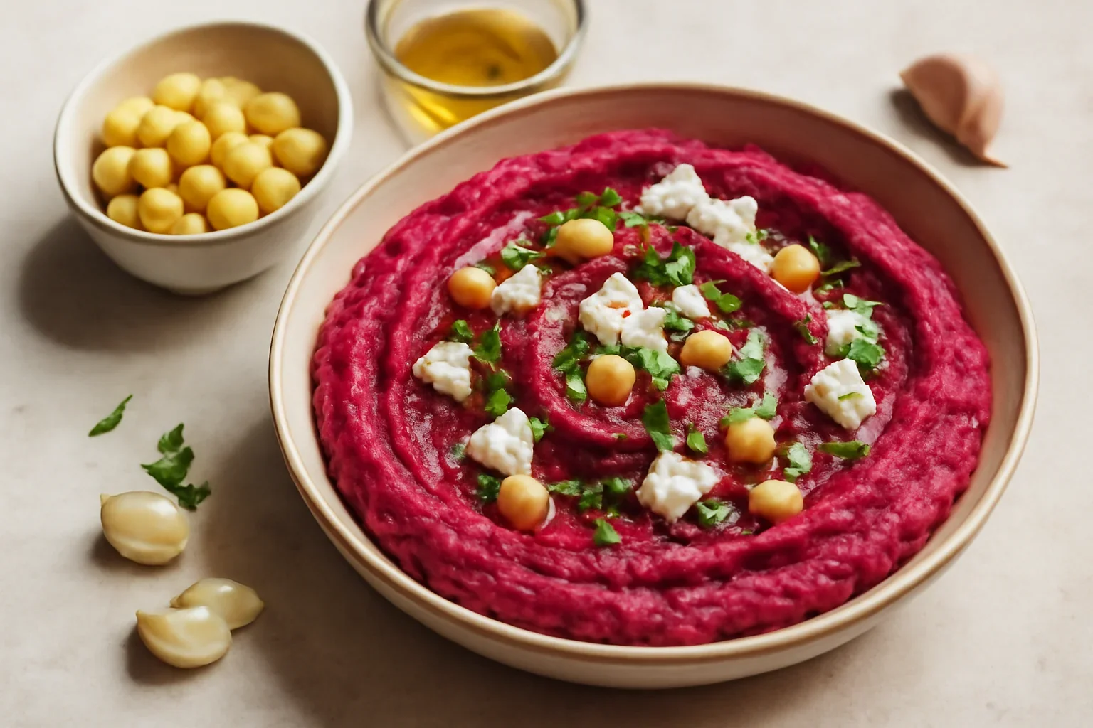 Hummus cu sfecla