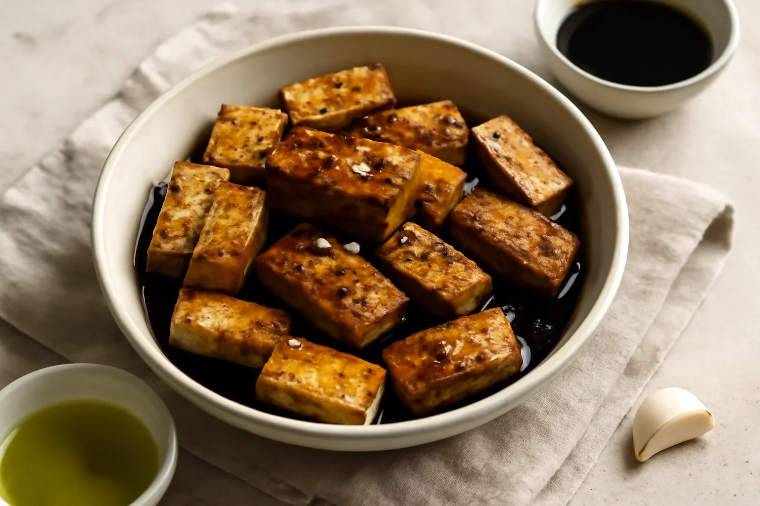 Tofu în marinată de balsamico