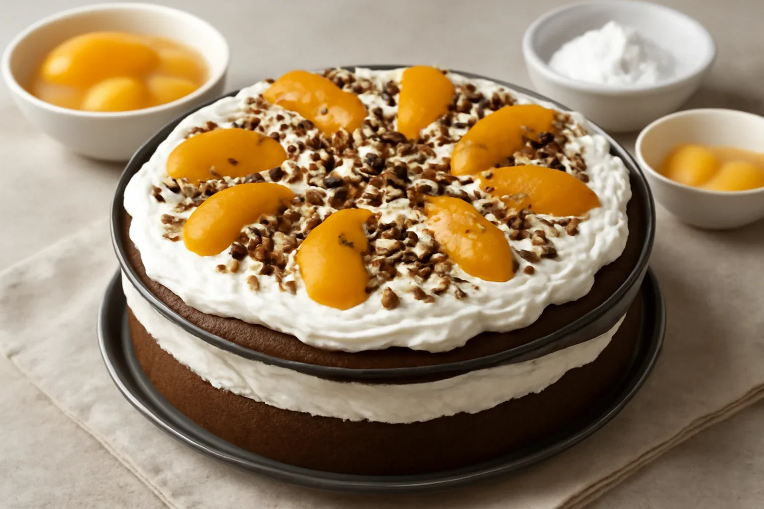 Tarta cu piersici reteta pas cu pas