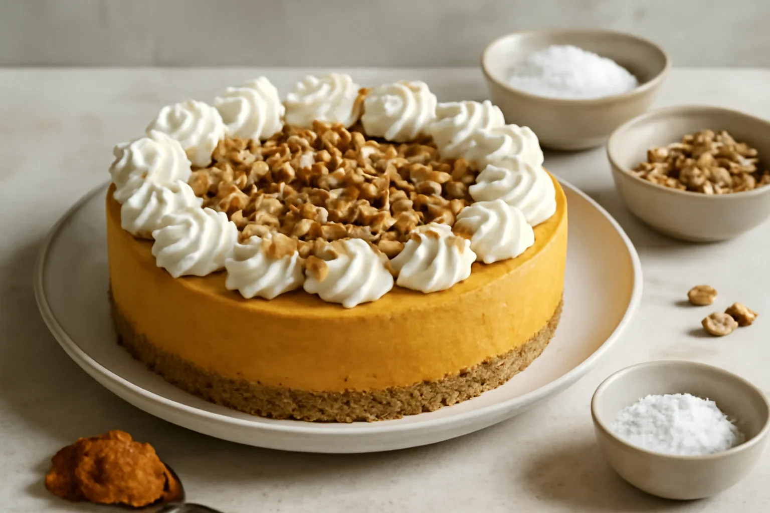 Cheesecake fara coacere – Cheesecake cu dovleac copt