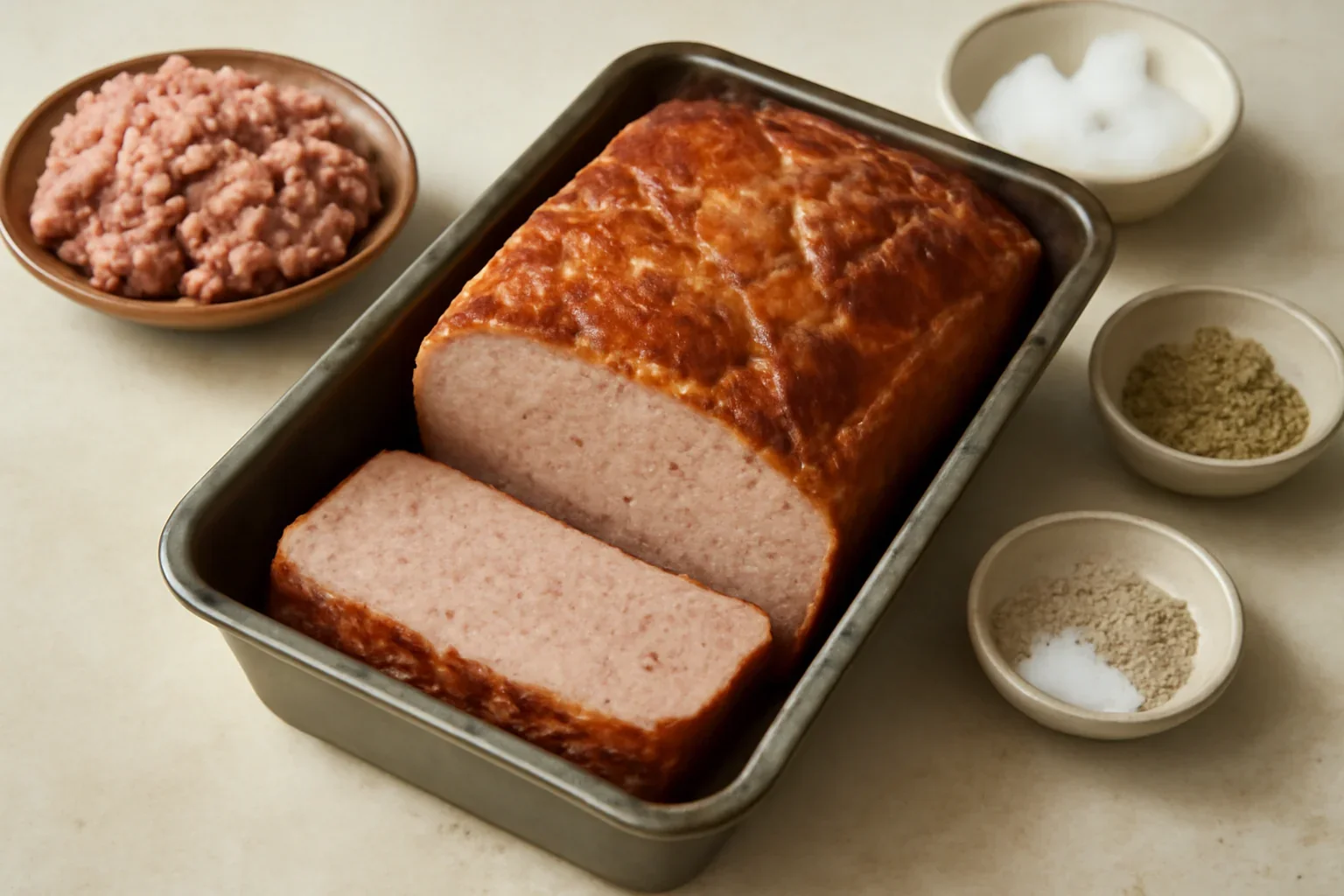 Cas de carne reteta de Leberkäse sau cozonac german din carne tocata