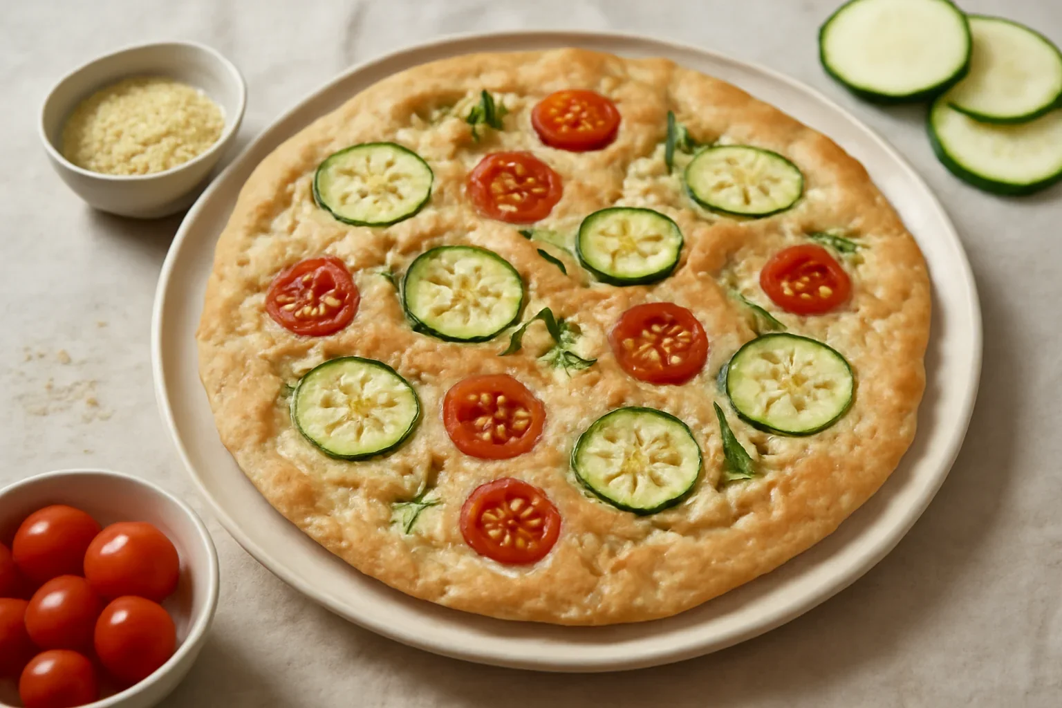 Focaccia subtire si crocanta