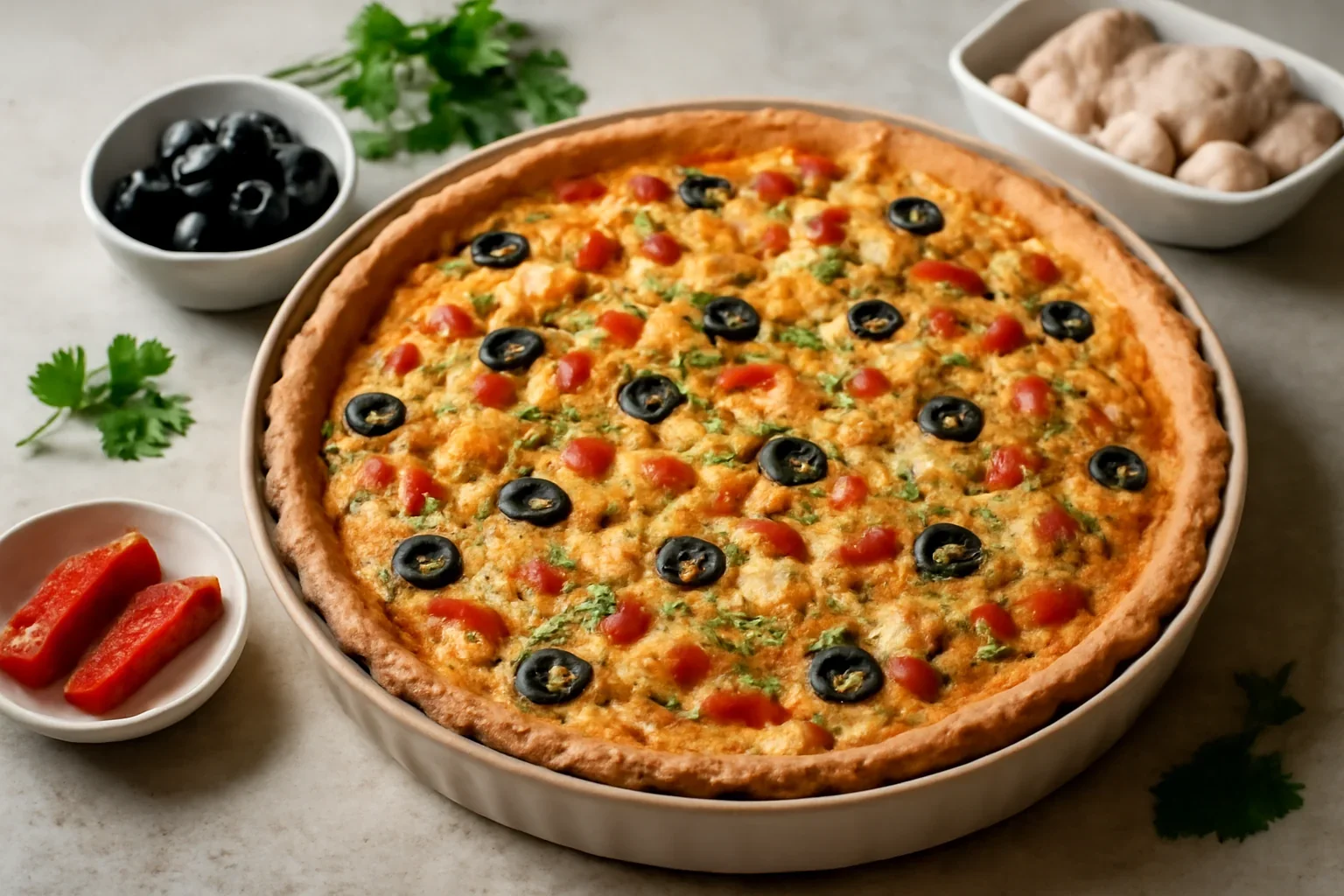 Tarta cu pui / Quiche cu pui