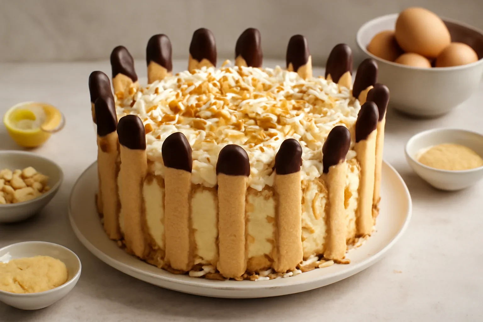 Tort simplu fără coacere cu cremă de vanilie și frișcă – Tort Malakoff