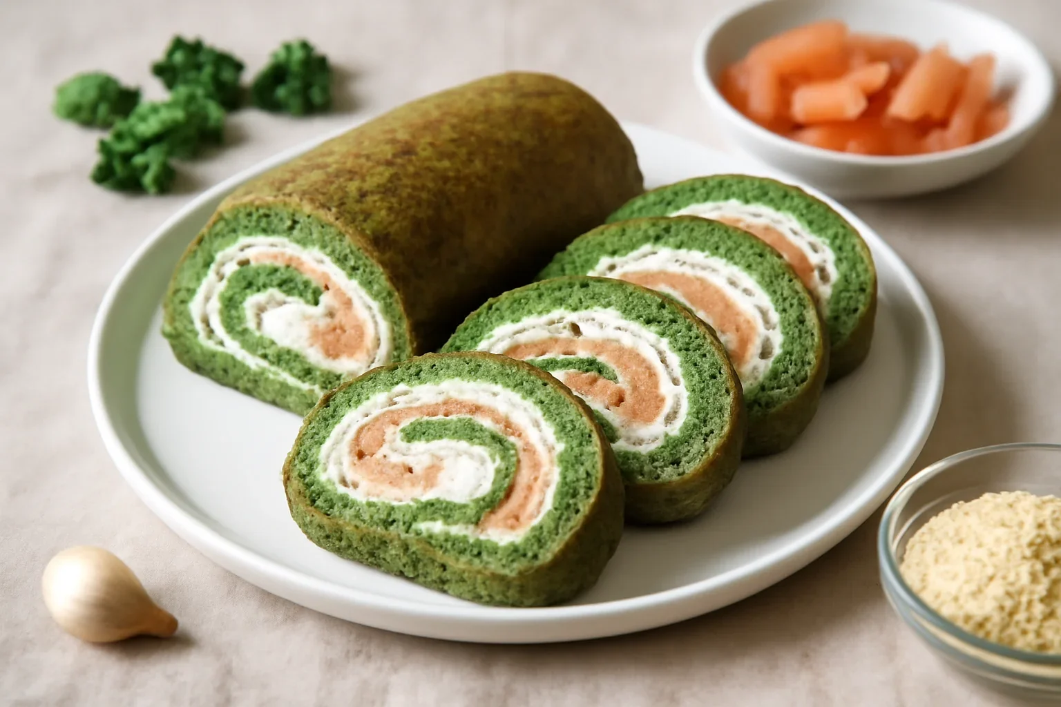 Rulada aperitiv cu spanac