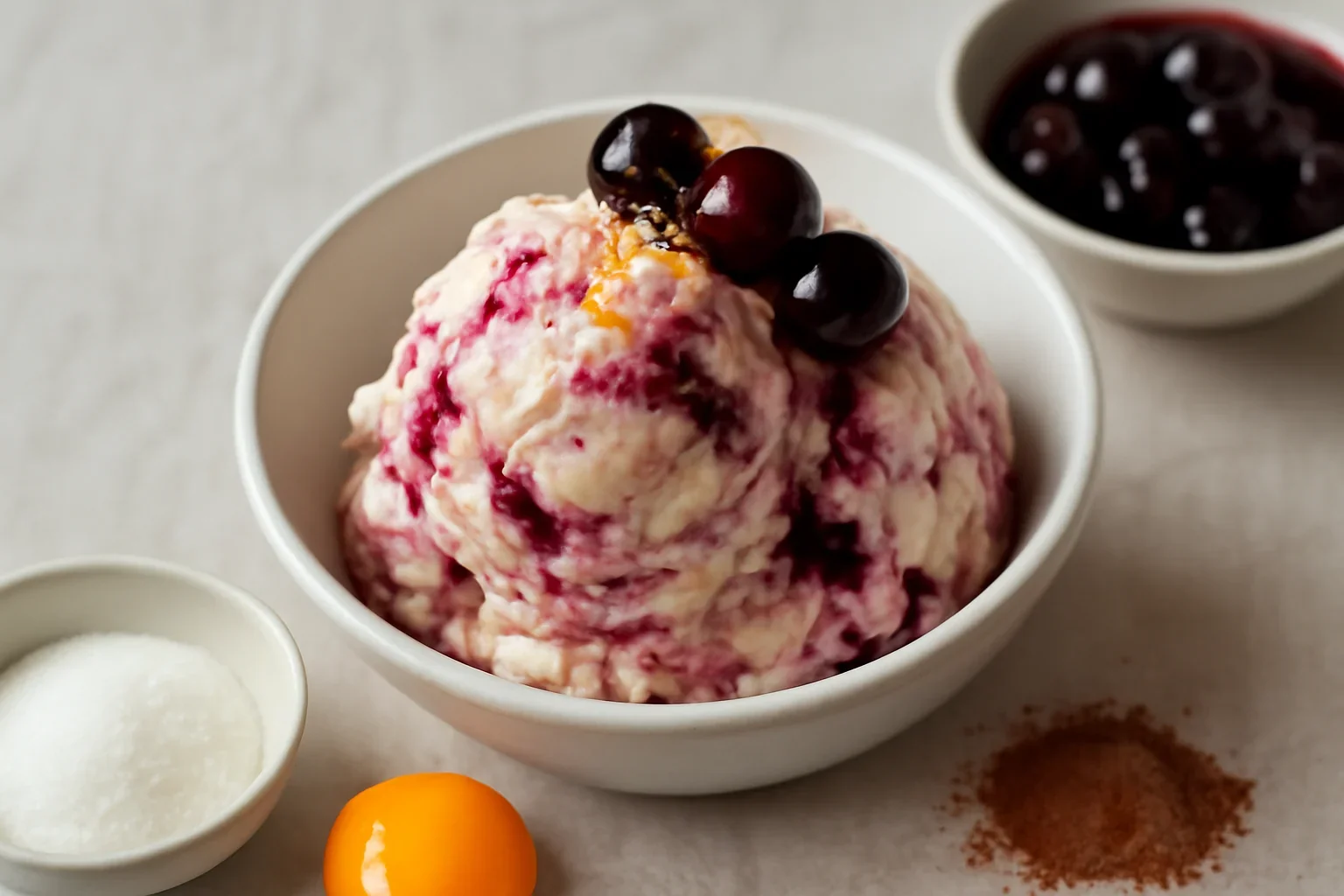 Inghetata de visine caramelizate sau cirese Amarena