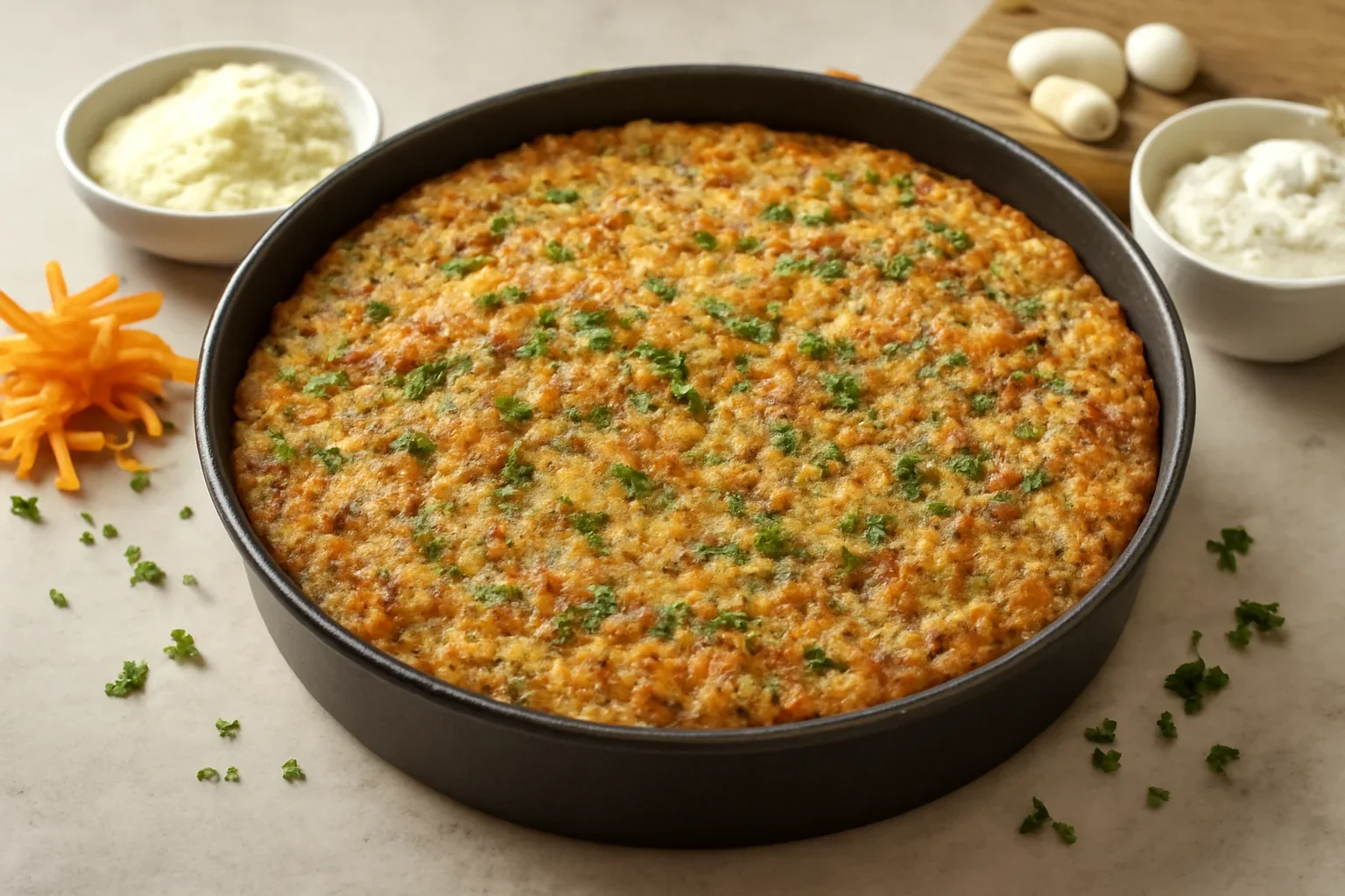 Turtă crocantă din legume (dovlecei, cartofi, morcovi) cu brânză – rețeta italiană de schiacciata di verdure