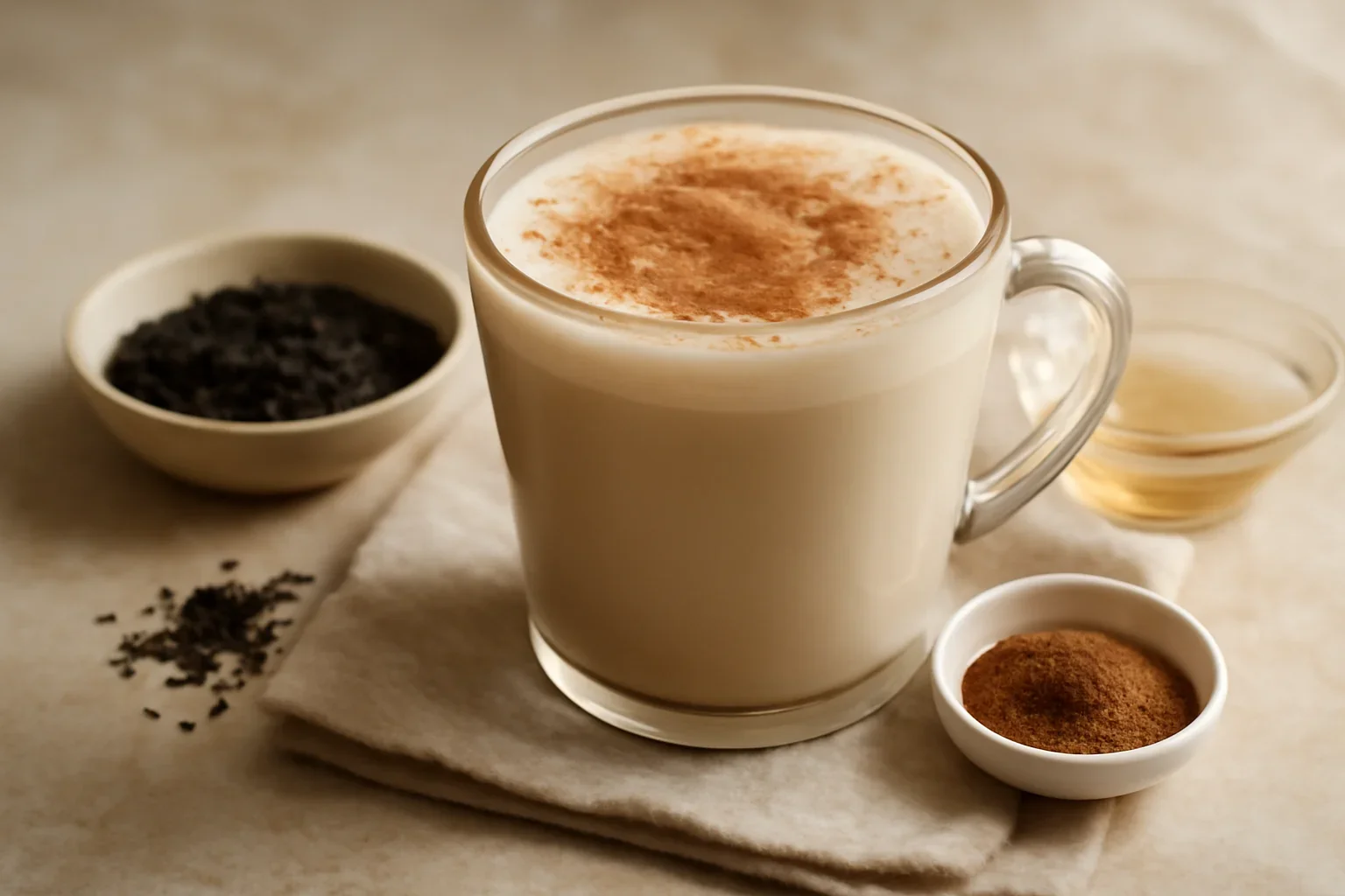 Chai latte cu scorțișoară