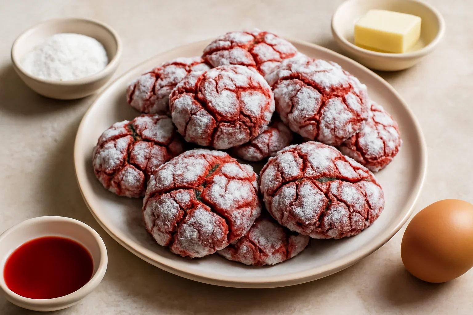 Biscuiti Red Velvet Crinkle