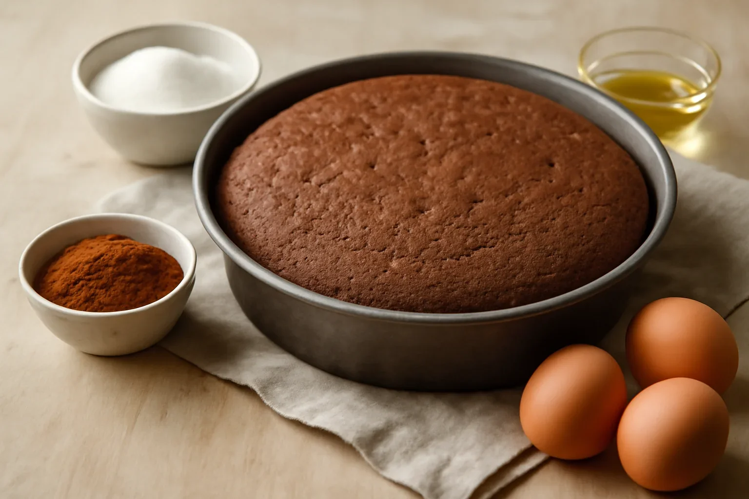 Blat de tort cu cacao / Pandispan cu cacao