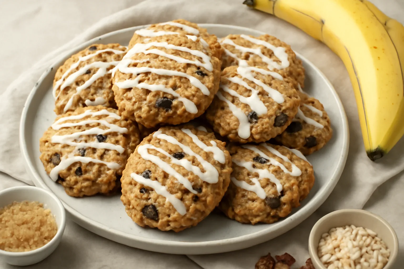Biscuiti cu banane si cereale
