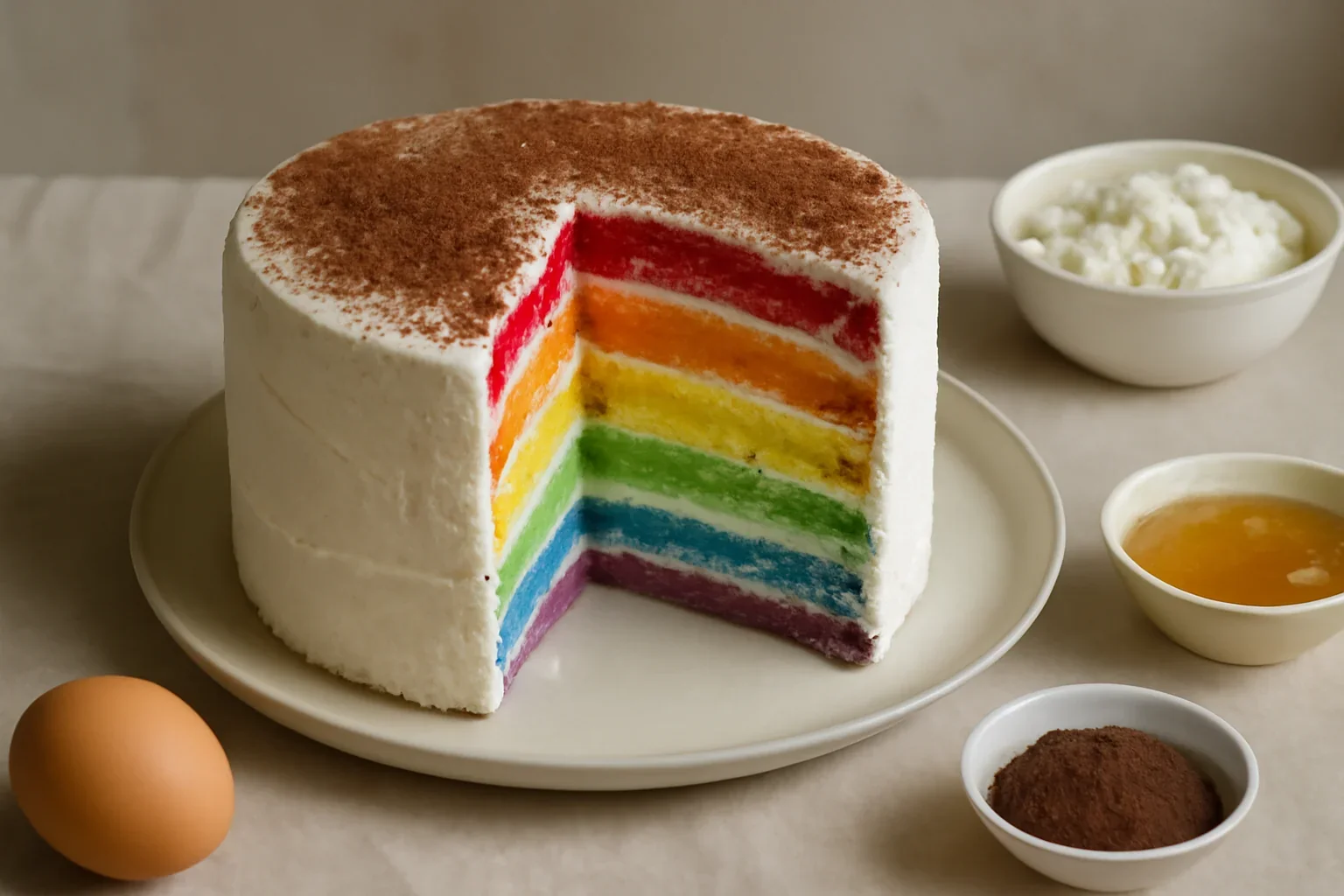 Tort curcubeu romantic
