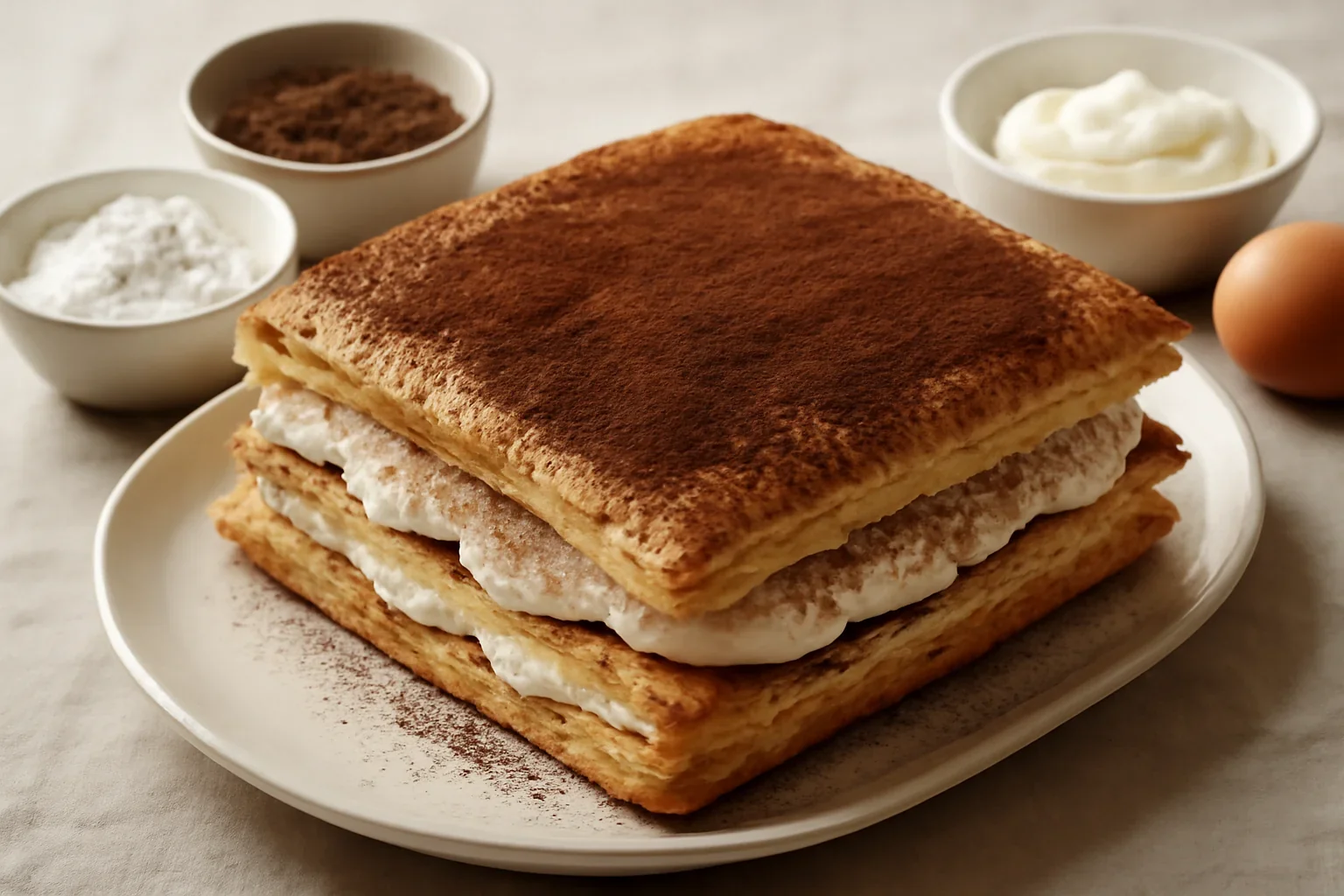 Tiramisu cu foietaj