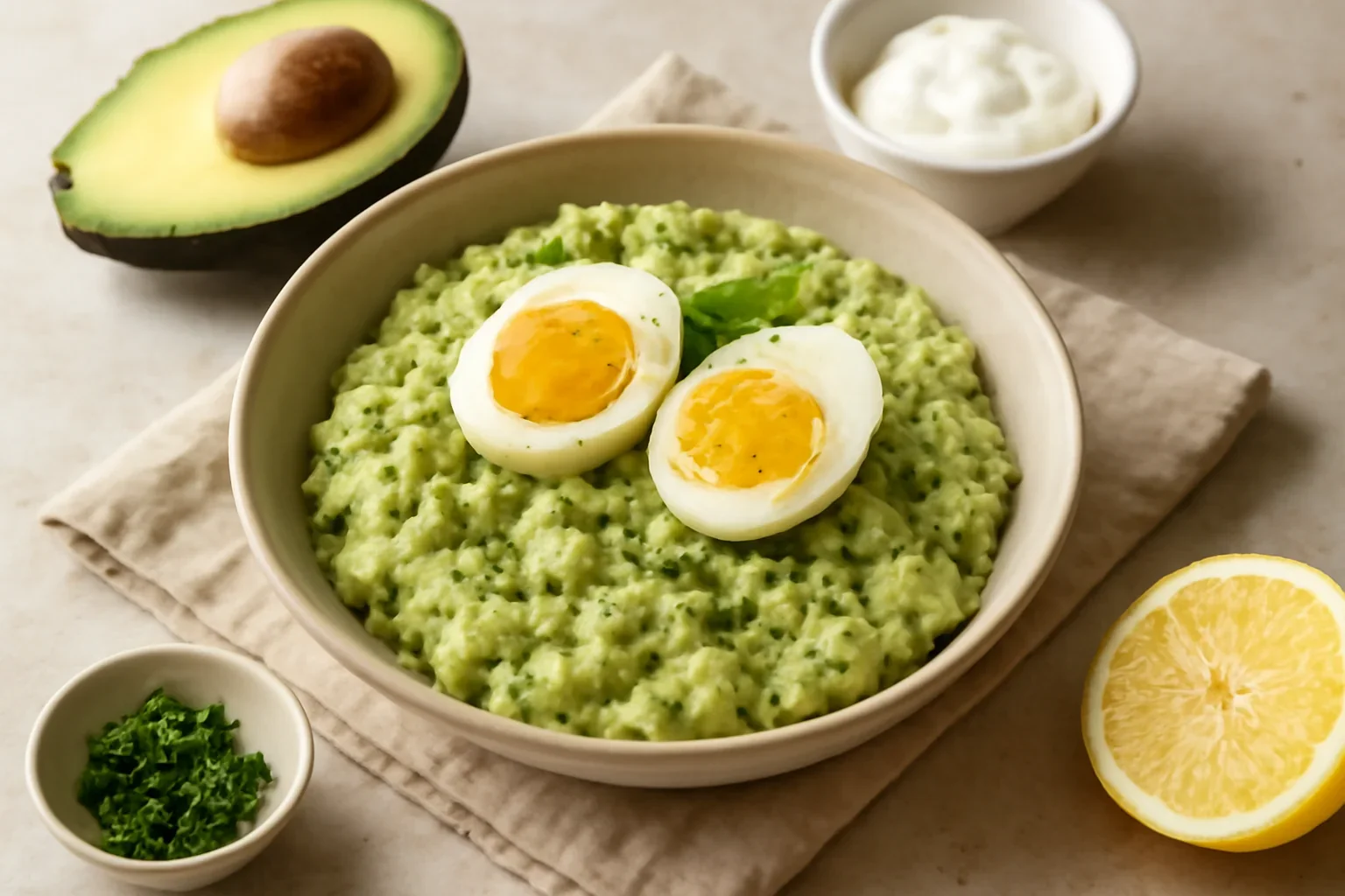Pastă de avocado cu ouă