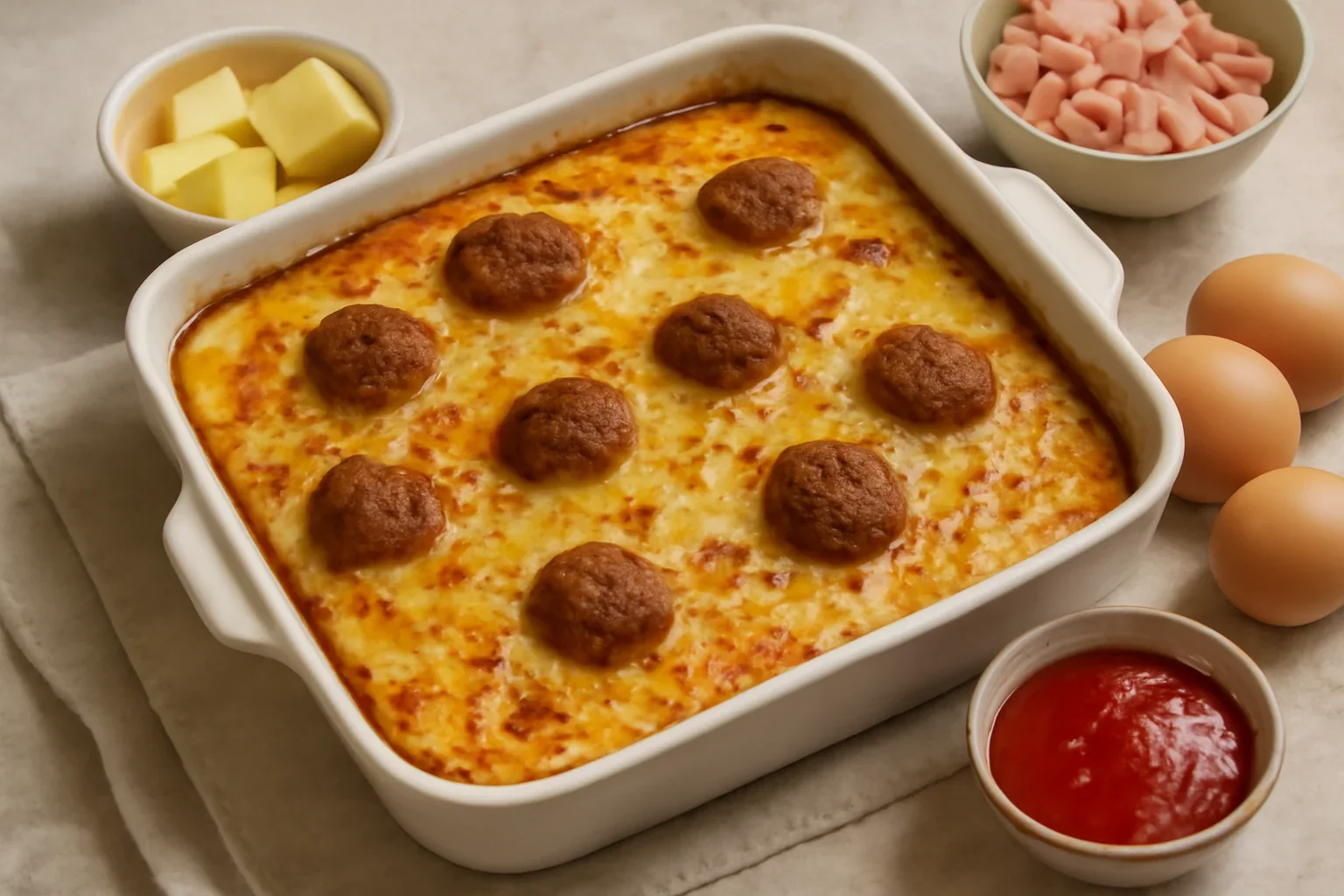 Tortilla sau omleta cu cartofi la cuptor si mai ce e in frigider