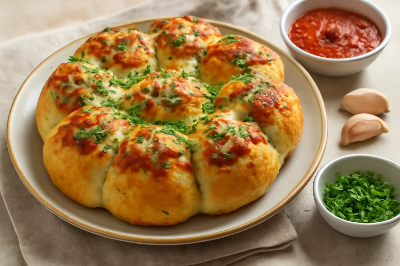 Chifle cu mozzarella foarte aromate