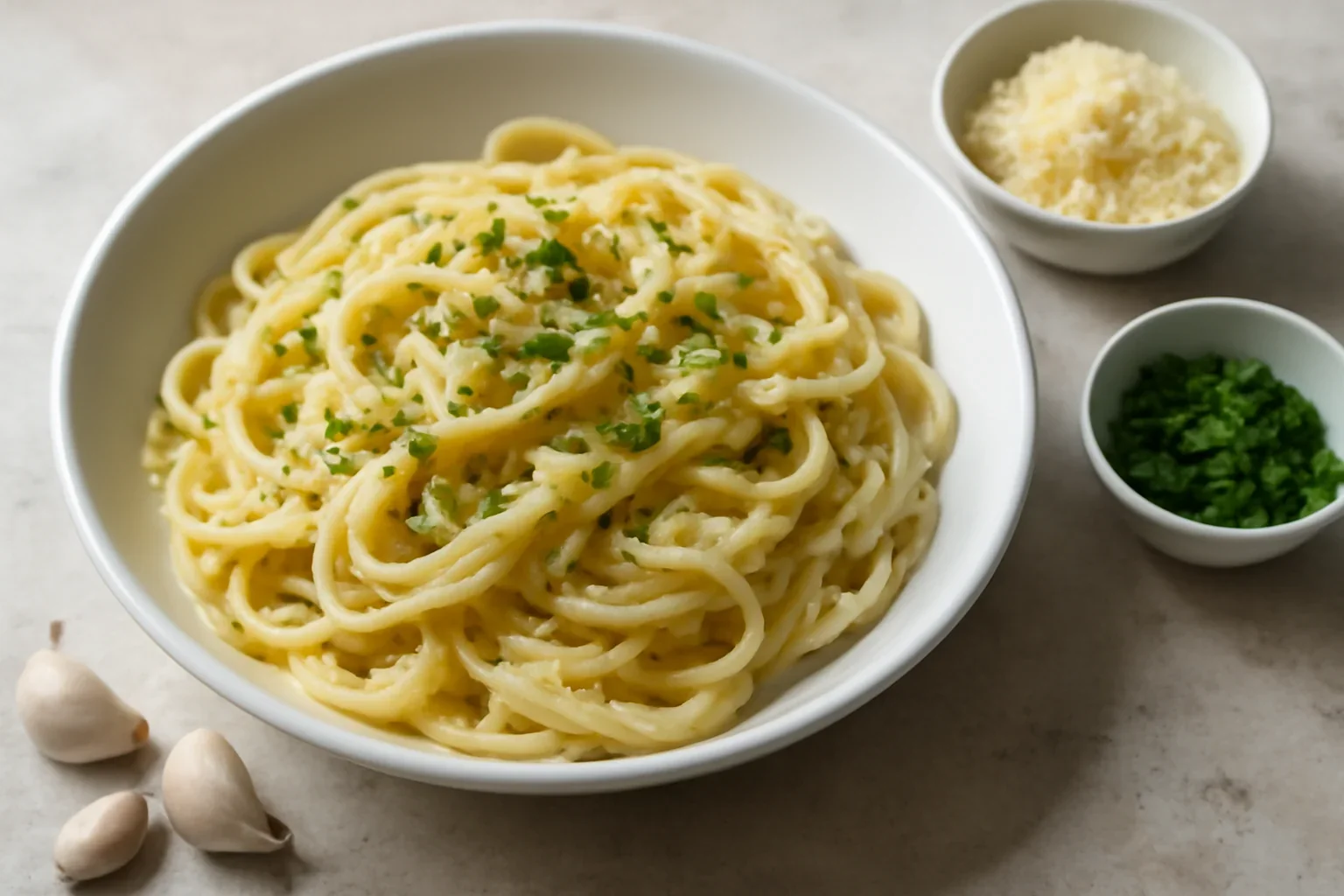 Paste cu usturoi si parmesan