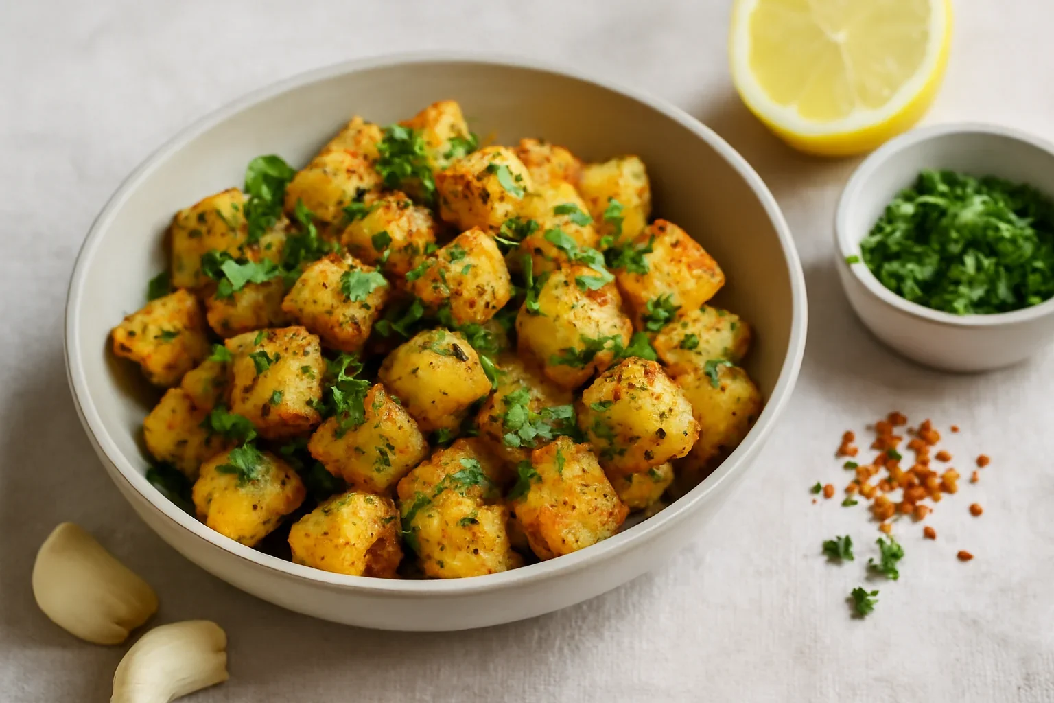 Cartofi libanezi picanți (batata harra)