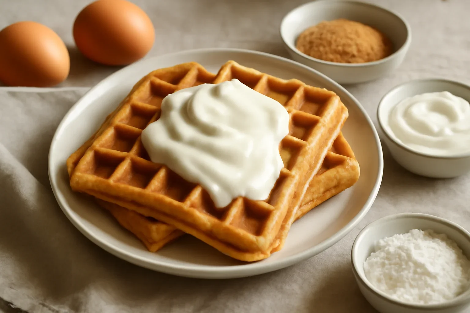 Waffles cu iaurt