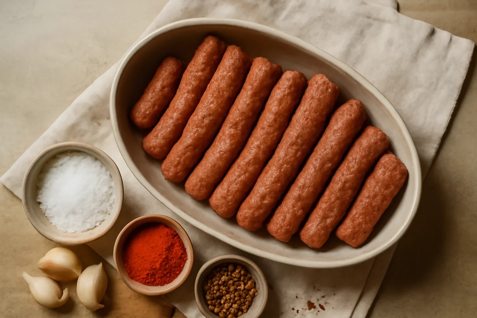 Condimente naturale pentru pasta de mici de casa