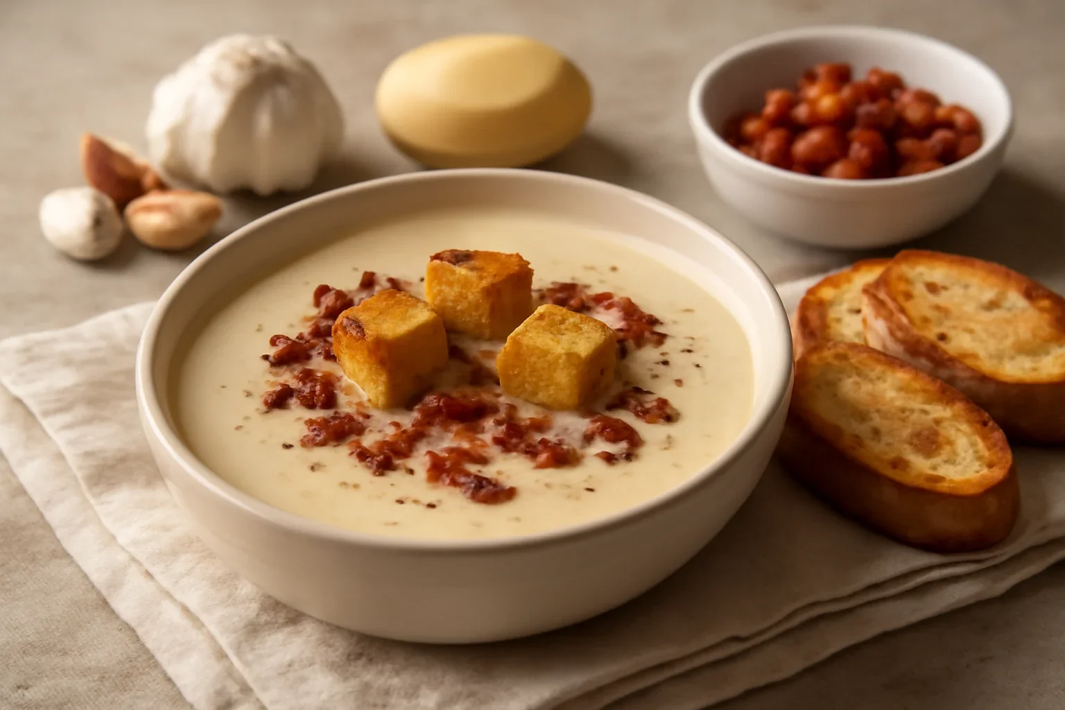 Supa crema de usturoi