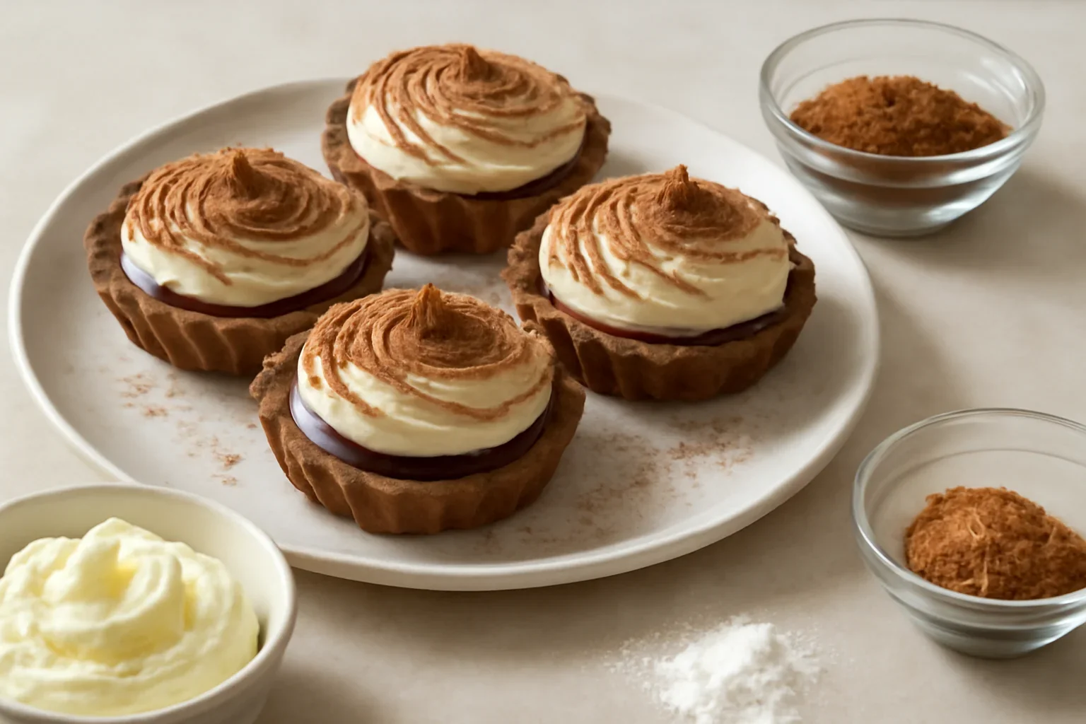 Mini tarte tiramisu